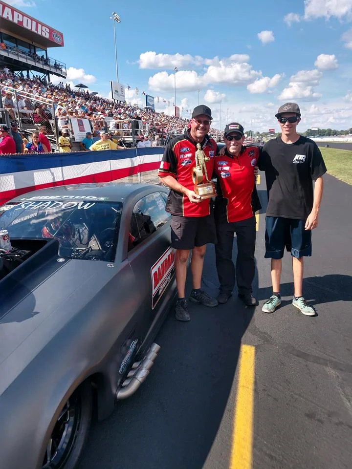 Drew (left) celebrates with Stevie (center) and Drew’s son Austin (Right)