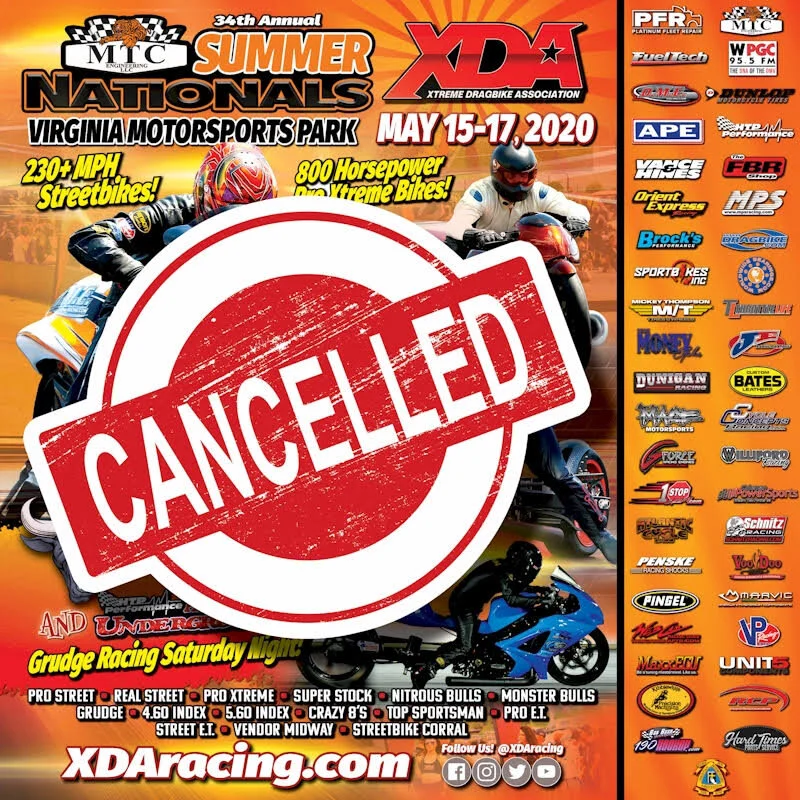 XDA &amp; VMP Cancel MTC Summer Nationals