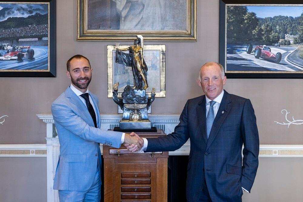 The Royal Automobile Club presents Segrave Trophy to Pikes Peak winner Robin Shute