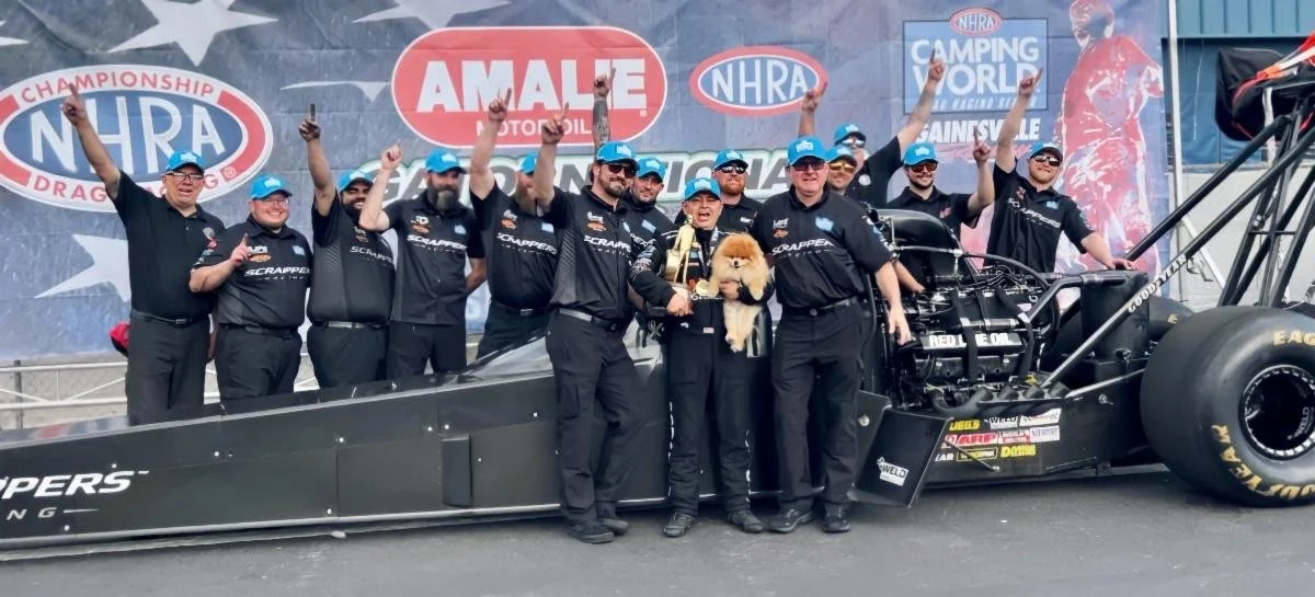 MIKE SALINAS POWERS HIS SCRAPPERS RACING TOP FUEL MACHINE TO A GATORNATIONALS WIN