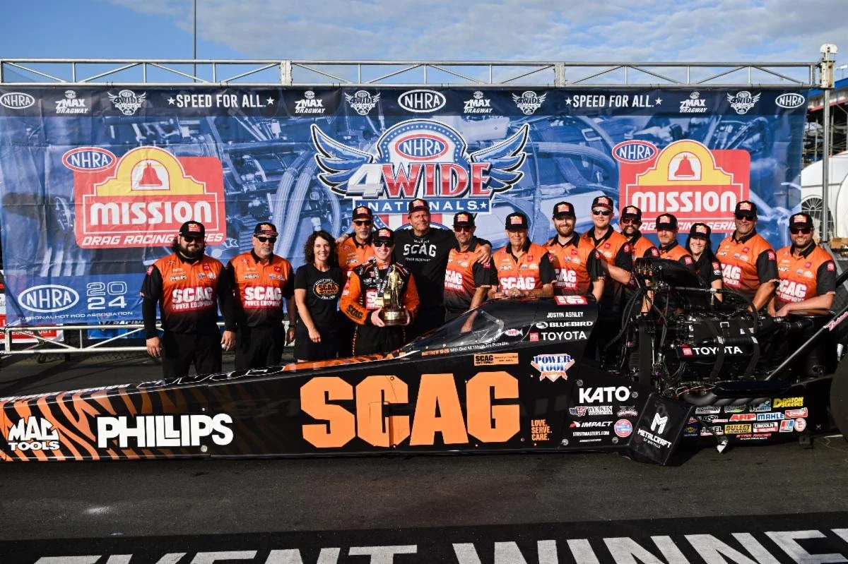 JUSTIN ASHLEY WINS NHRA FOUR-WIDE NATIONALS AT ZMAX DRAGWAY