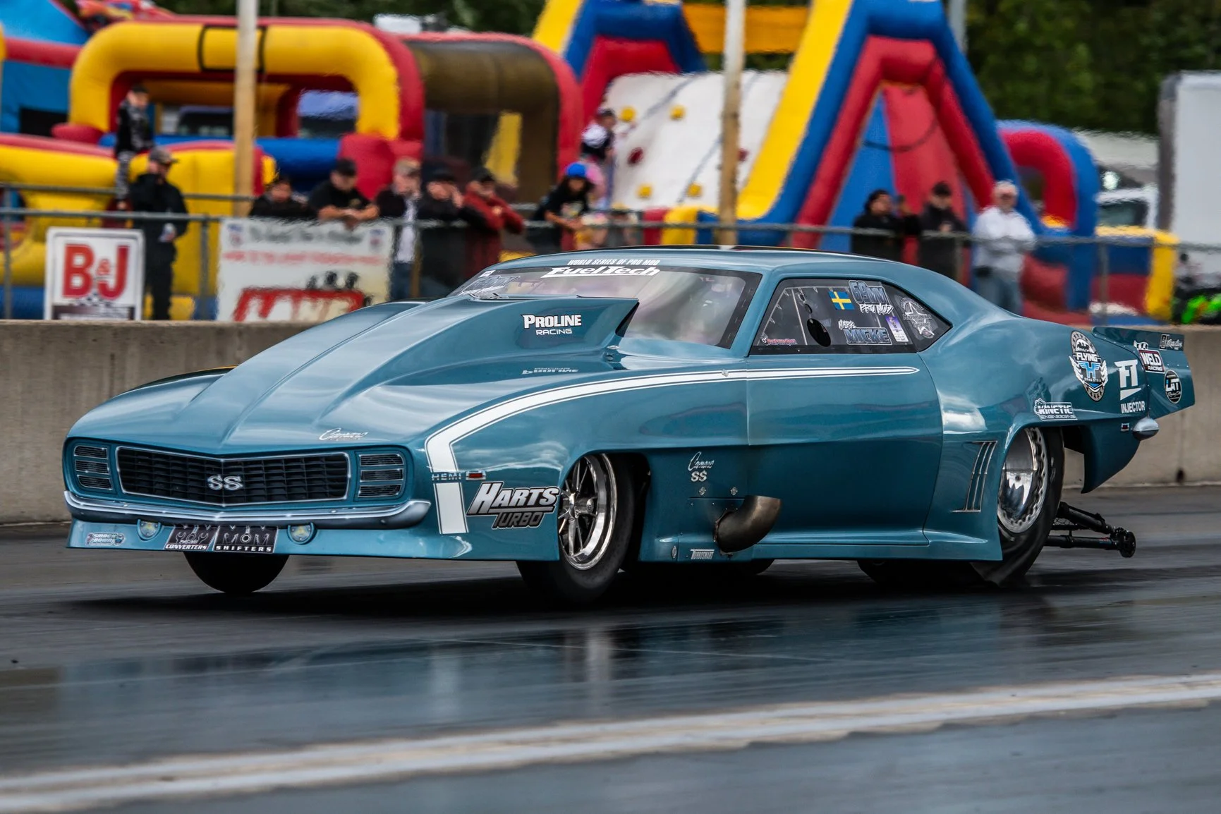 Mark Micke DEMOLISHES scoreboards to Mid-West Drag Racing Series 131 Race!!