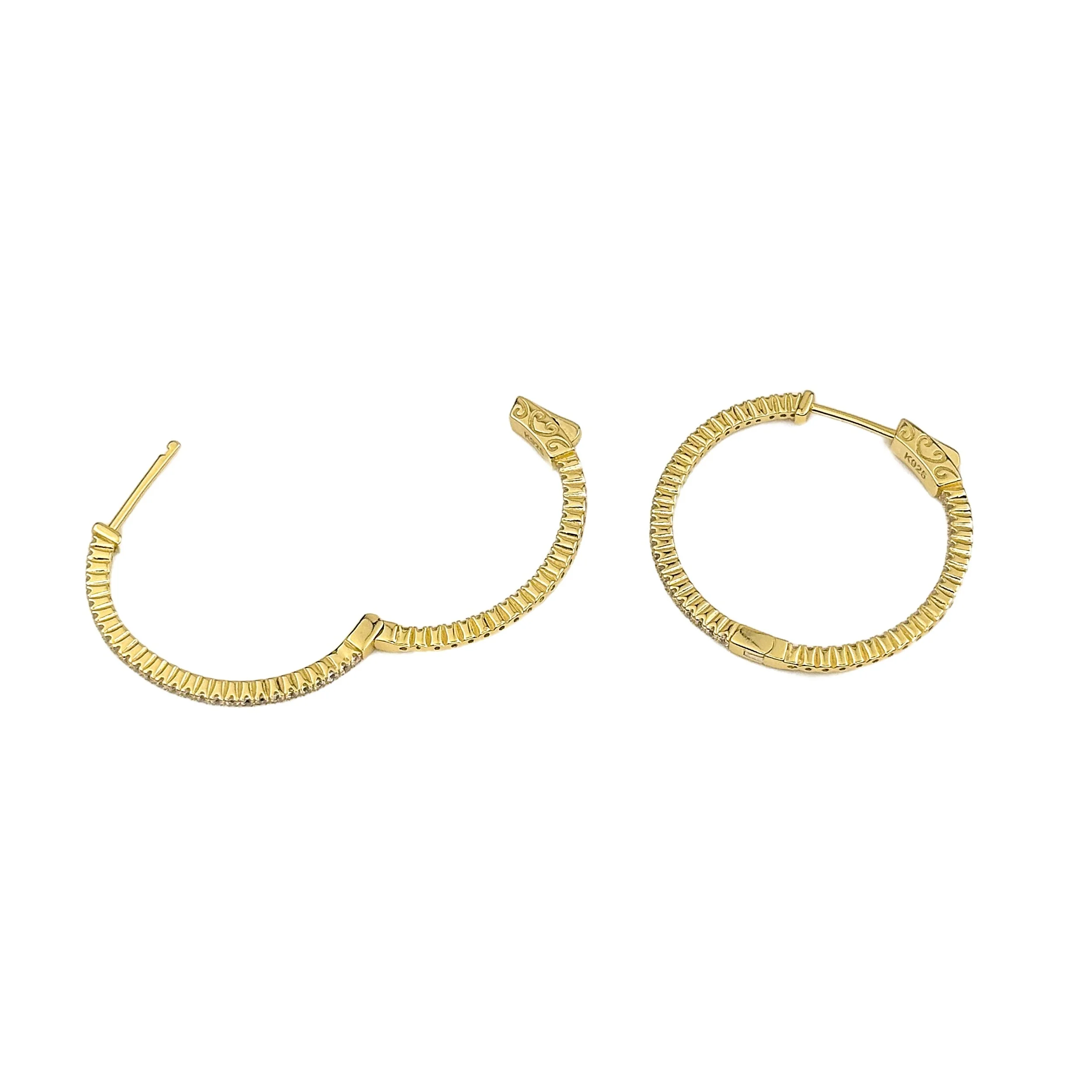 dani and the rings 25mm Pavé Hoop Earrings