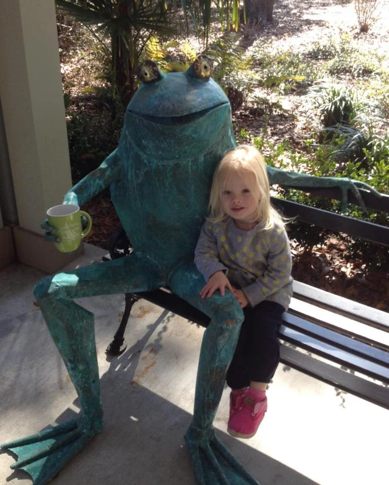 A young guest posing with Waddy