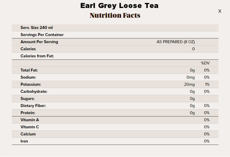 Earl Grey Loose Tea nutritional info.png