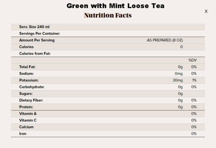 IGM loose tea nutritional info.png