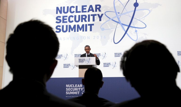 U.S. President Barack Obama speaks during a press conference at the conclusion of the Nuclear Security Summit in Washington April 1, 2016. REUTERS/Kevin Lamarque