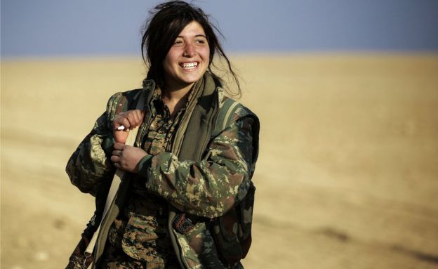 Kurdish-led fighters supported by the US are battling both IS and Turkish-backed rebels