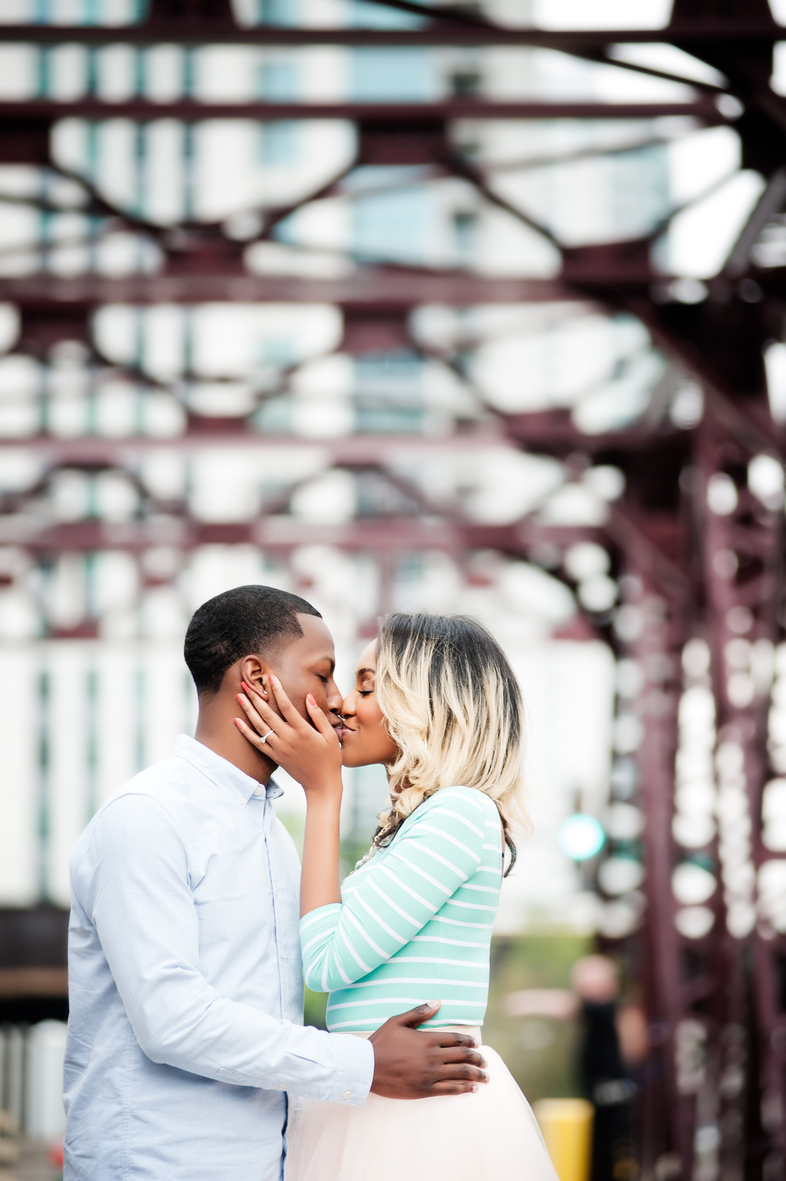 South Loop Engagement: Felicia + Bart | Chicago Wedding Photographer
