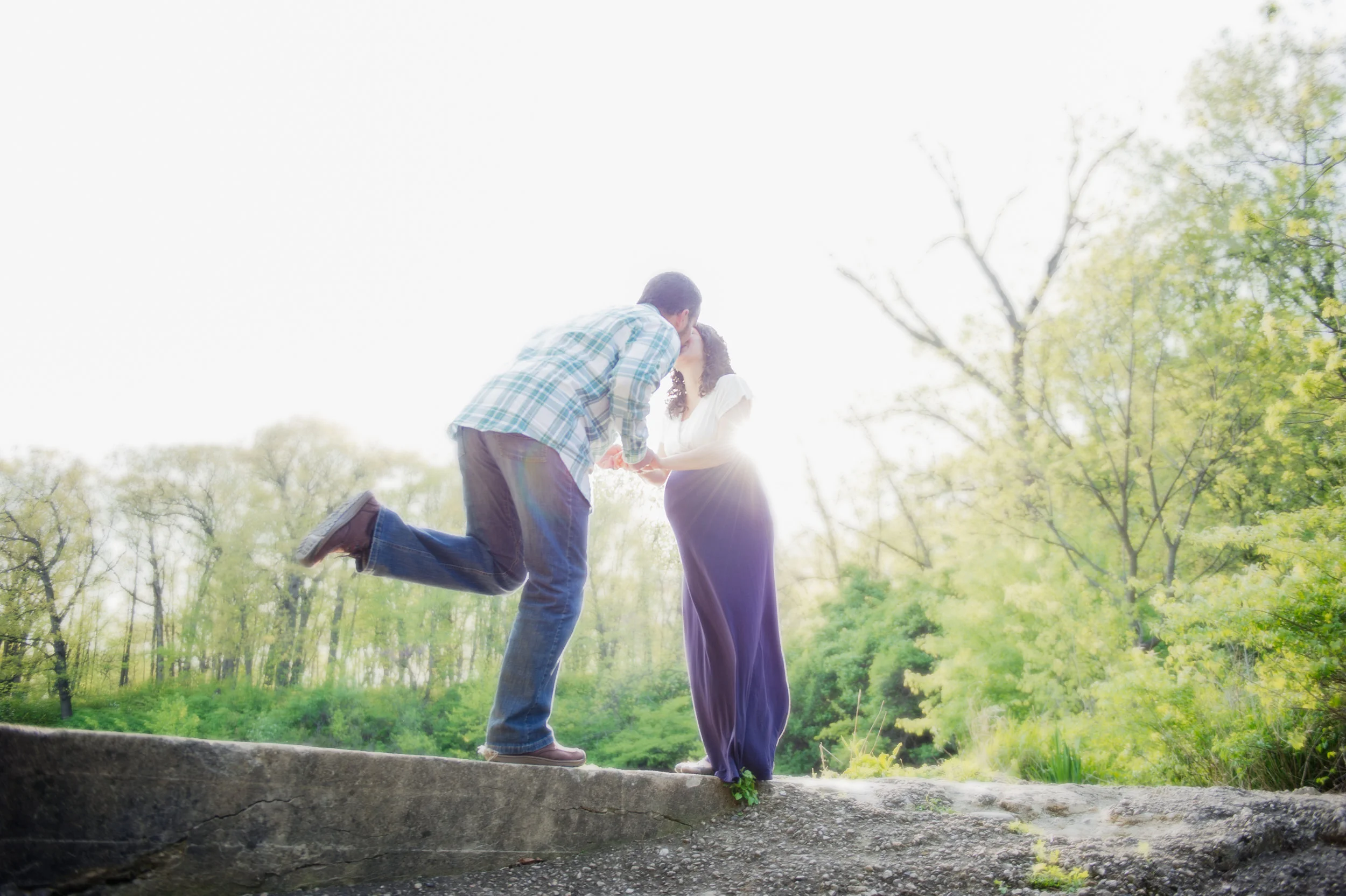 Morton Arboretum Maternity Session: Rachel + Joey