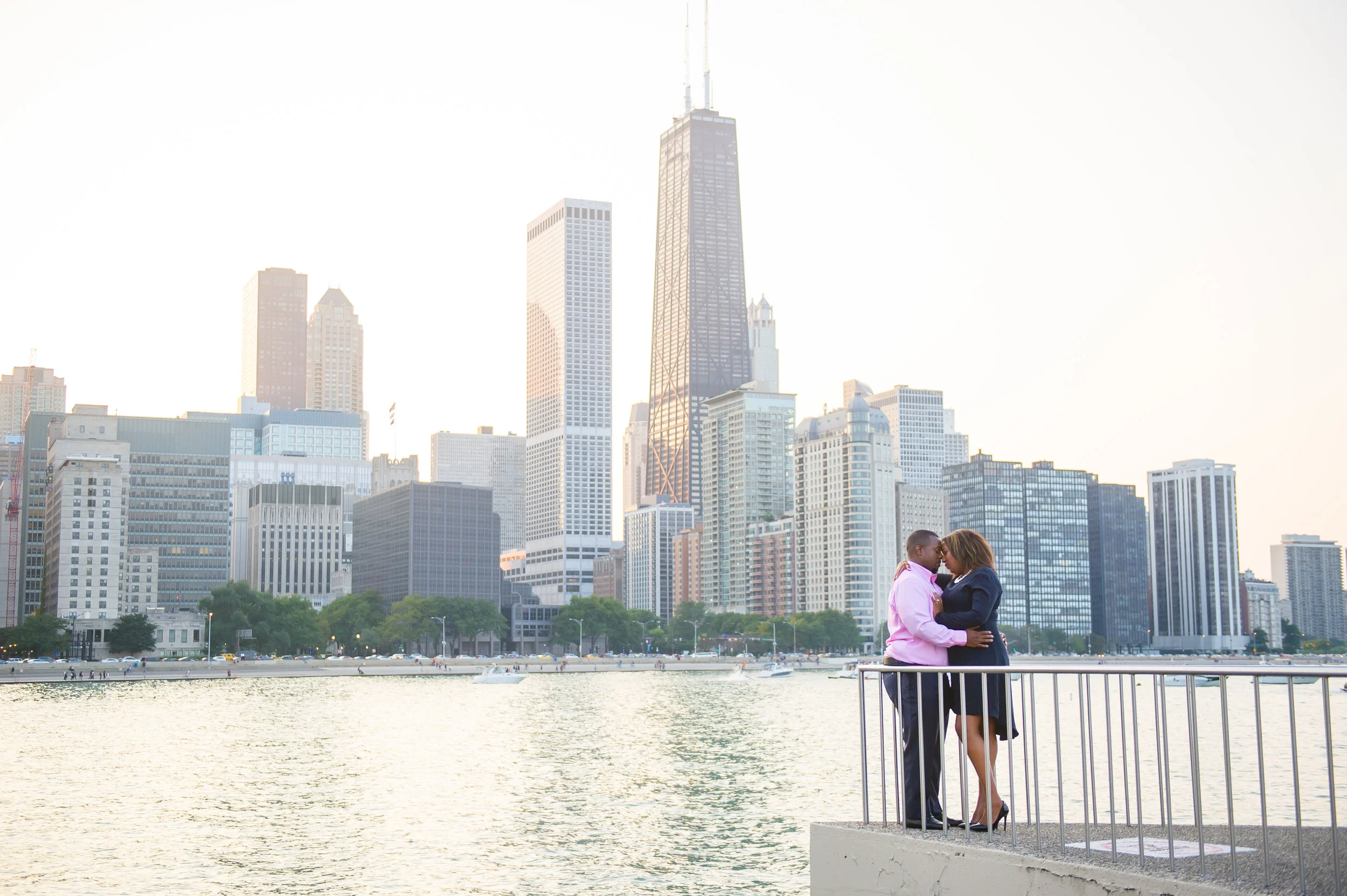 Ohio Street Beach Engagement Session: Briana + Chris