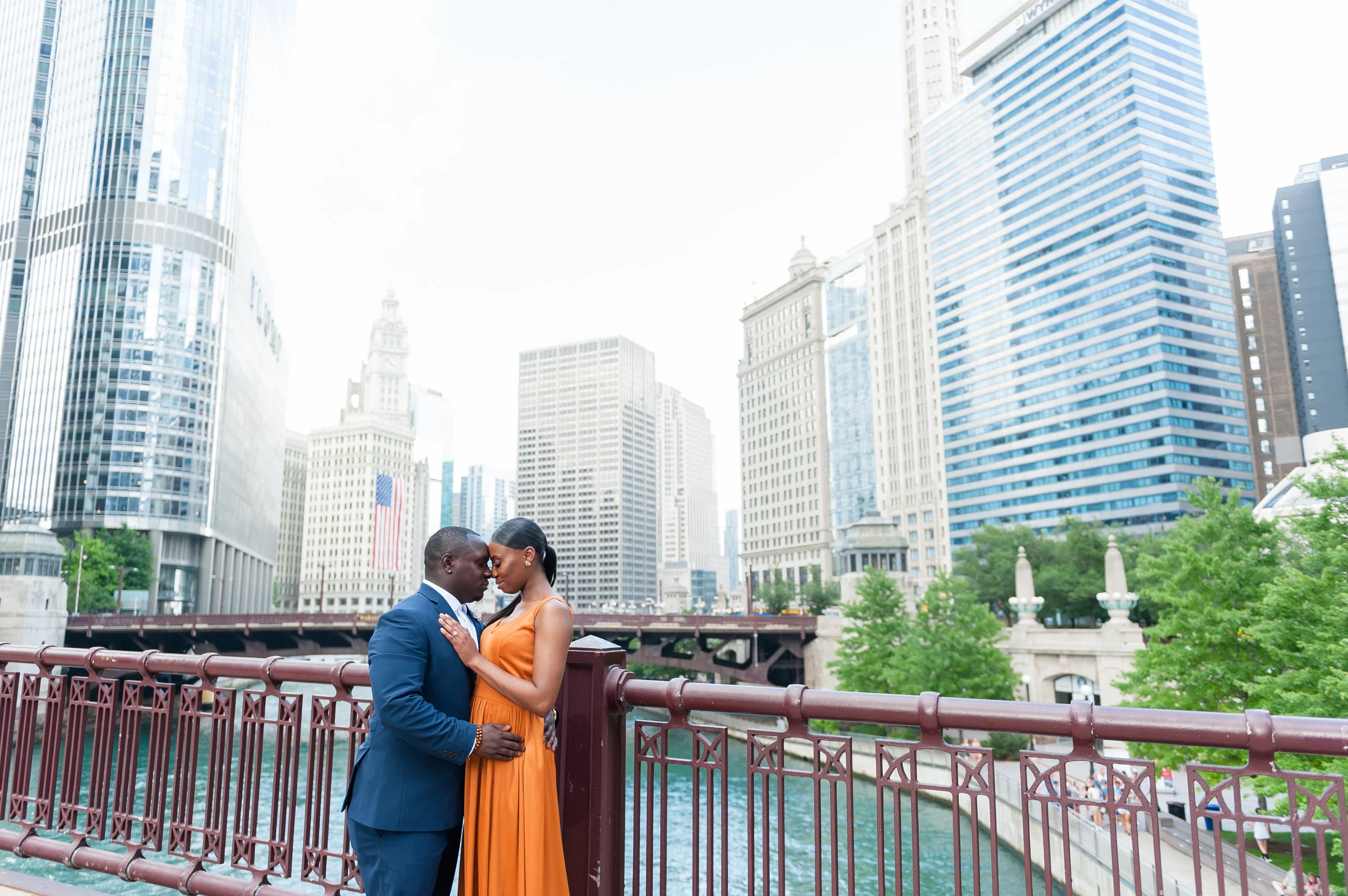 Chicago Theatre Engagement Session: Patrice + Qiante