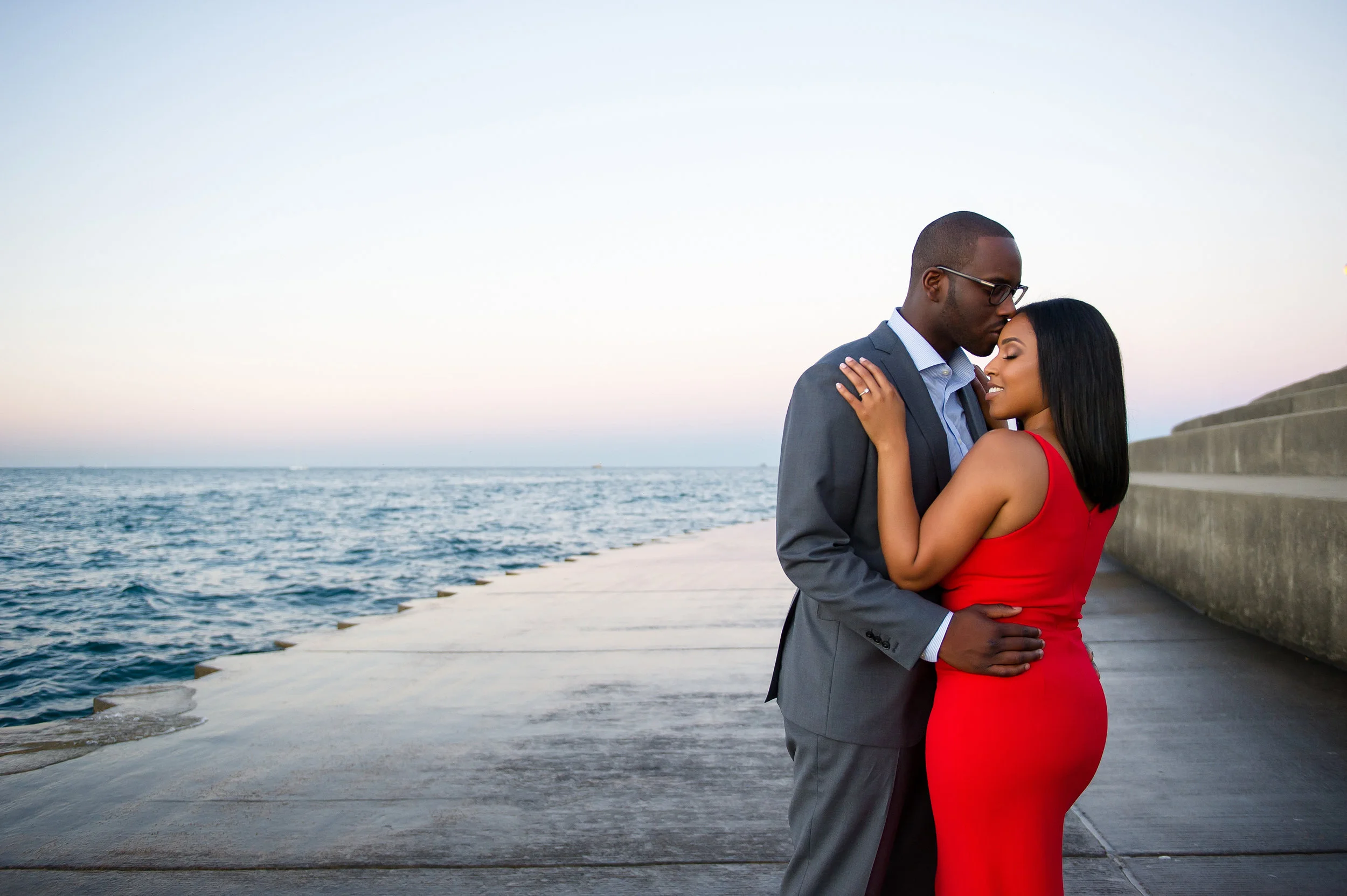 Chicago Loop Engagement Session: Coniah + Gboyega