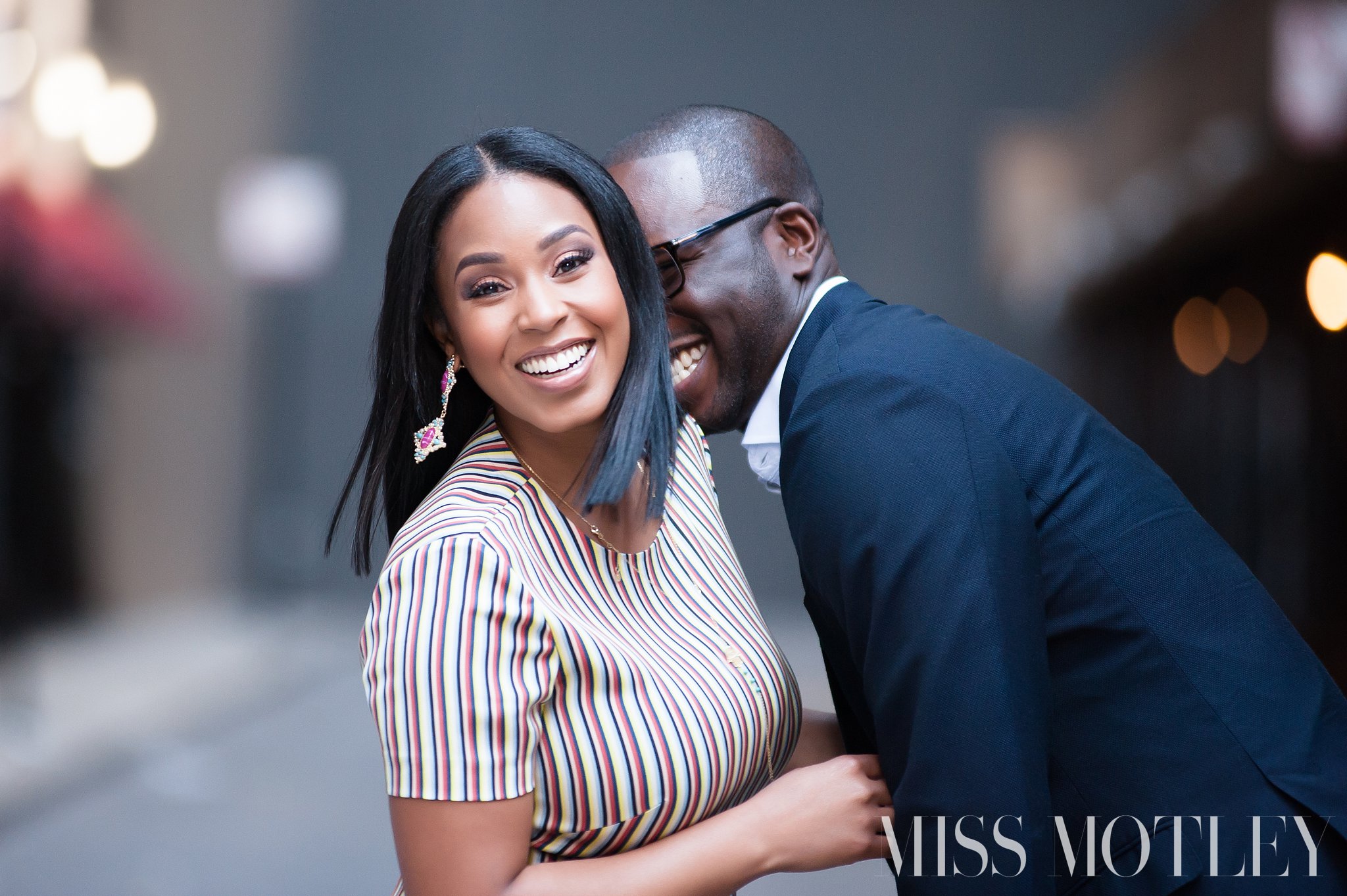   “I love when we are both genuinely laughing about something — laughter has a way of making you feel free and it’s great when we have that feeling together.” ~Gboyega  