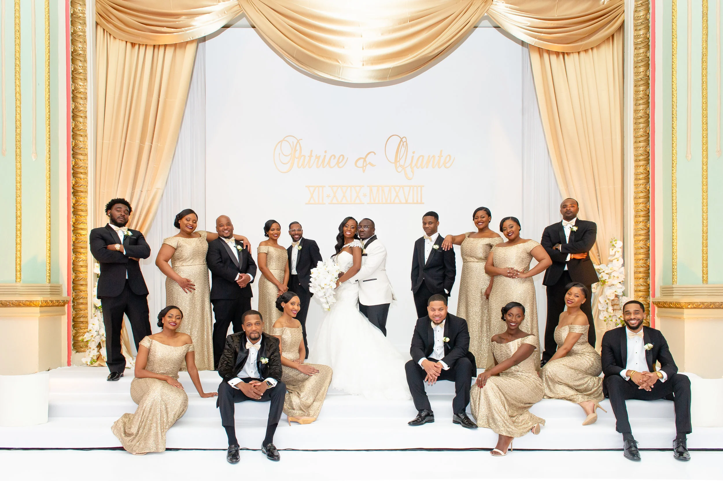   Small ballroom with high ceiling.  