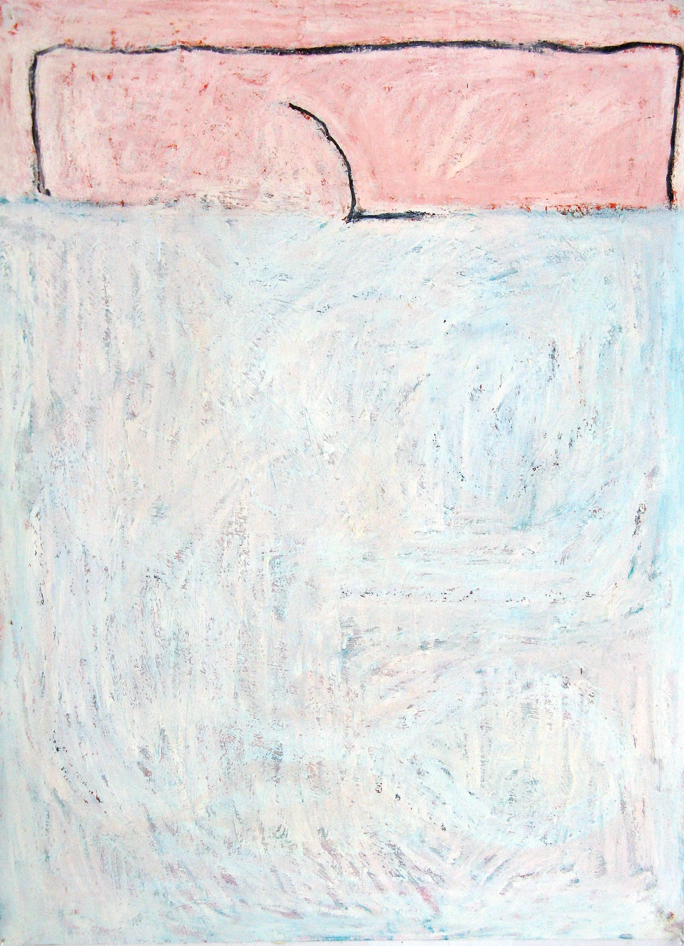 oil pastel and paint stick on paper