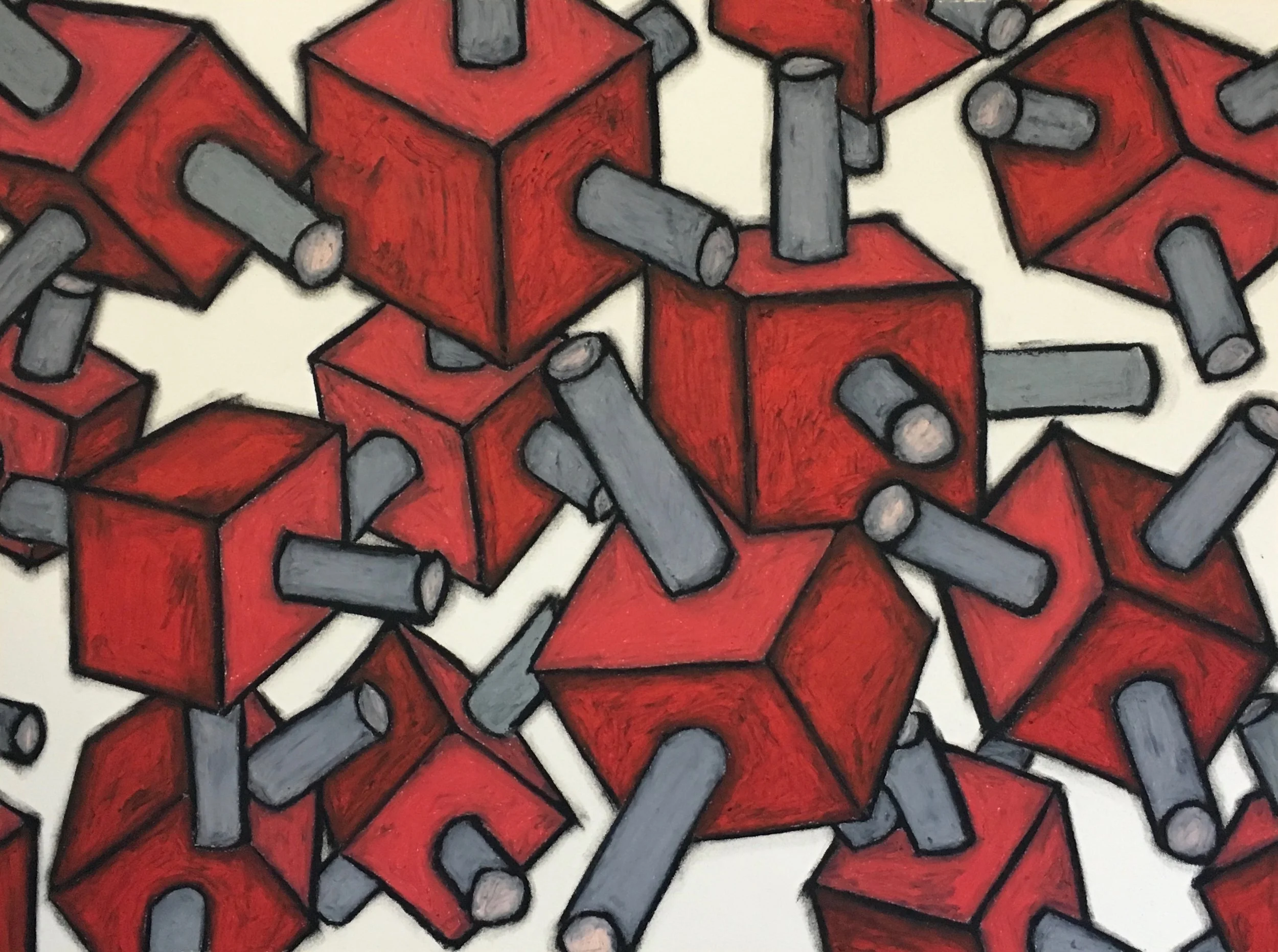 Red Cubes Grey Pegs