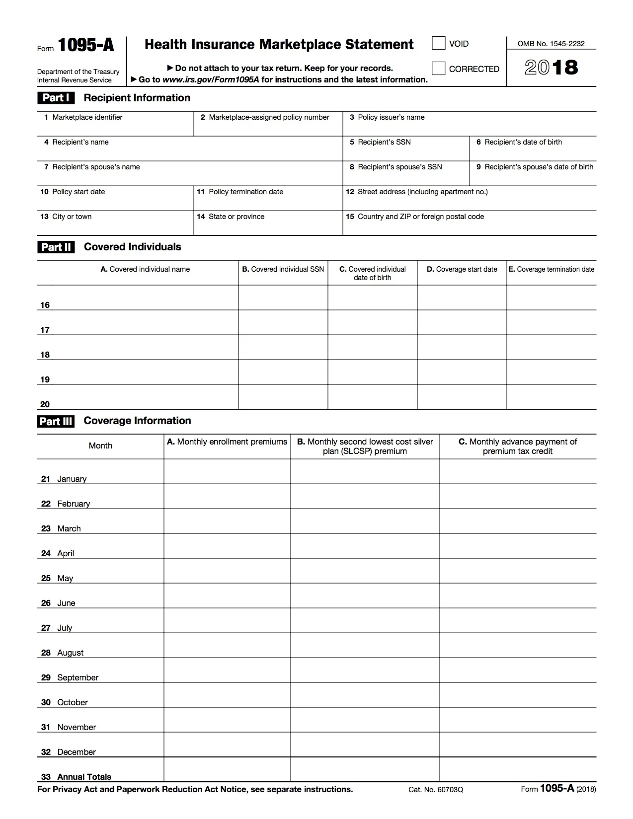 1095 A Form What Is It | About Form 1095-A, Health Insurance ...