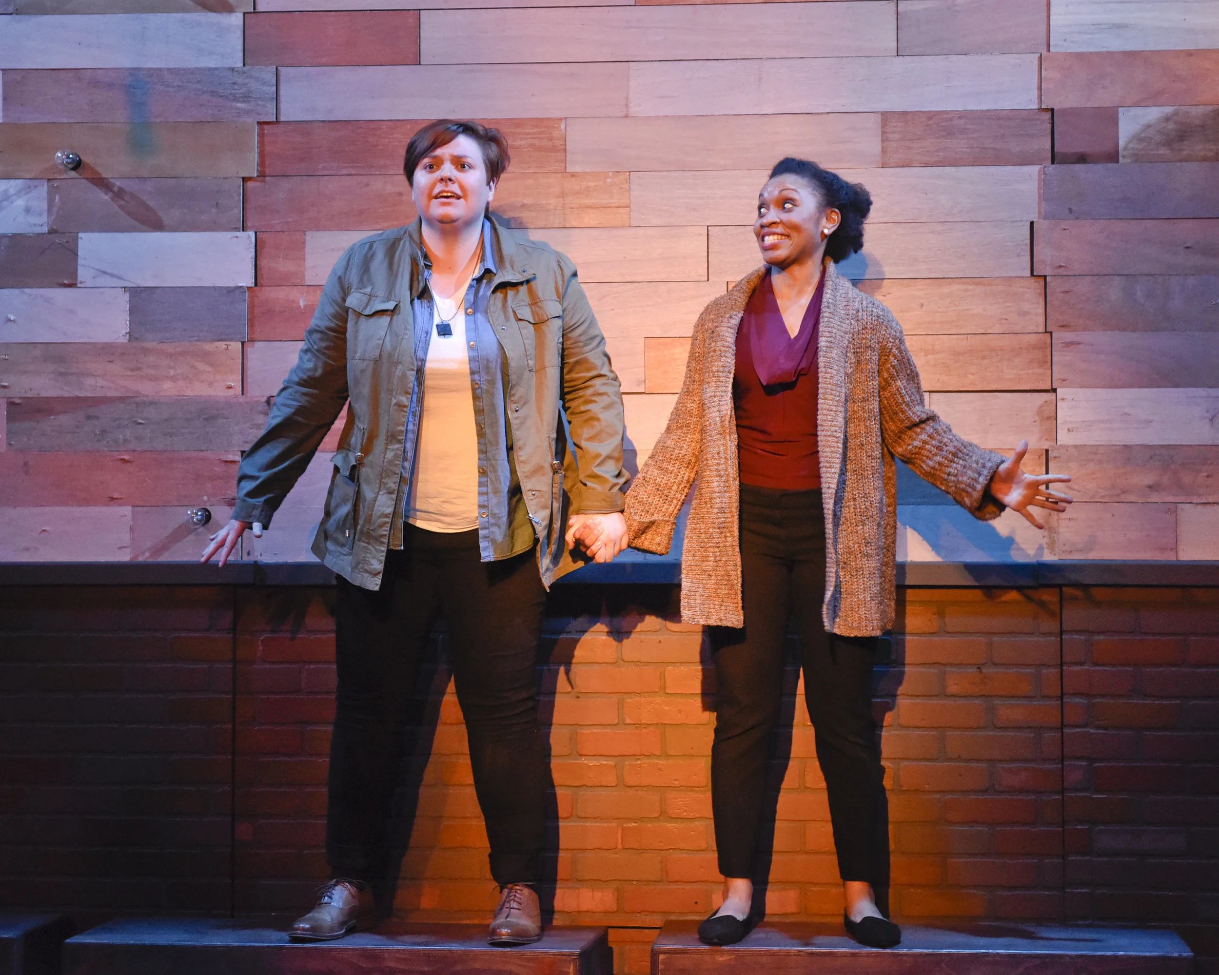 Erica in BRIGHT HALF LIFE at WaterTower Theatre Directed by Garret Storms. Photo by Karen Almond.
