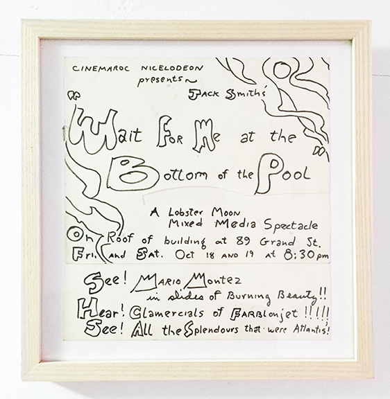  Jack Smith,&nbsp; Wait For Me At The Bottom Of The Pool ,&nbsp;1968,&nbsp;ink on paper,&nbsp;10 x 10 in  