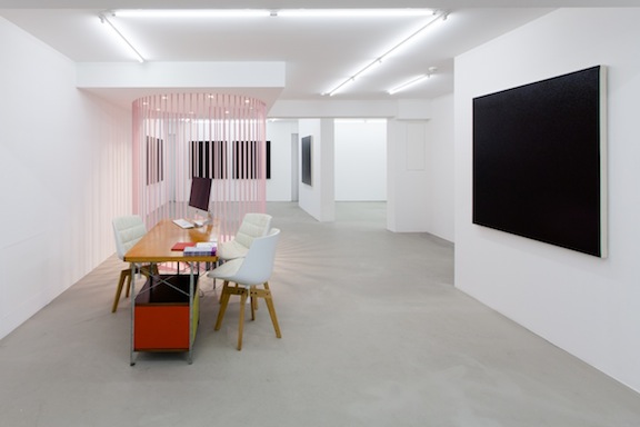  Installation view,  Olivier Mosset , STL, Luxembourg, 2014 