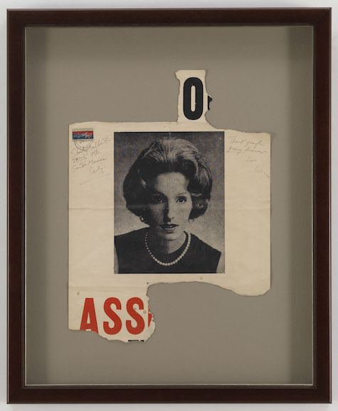  Wallace Berman,&nbsp; Untitled [O/Ass] , 1966,&nbsp;newsprint,&nbsp;27 x 22.5 inches framed 