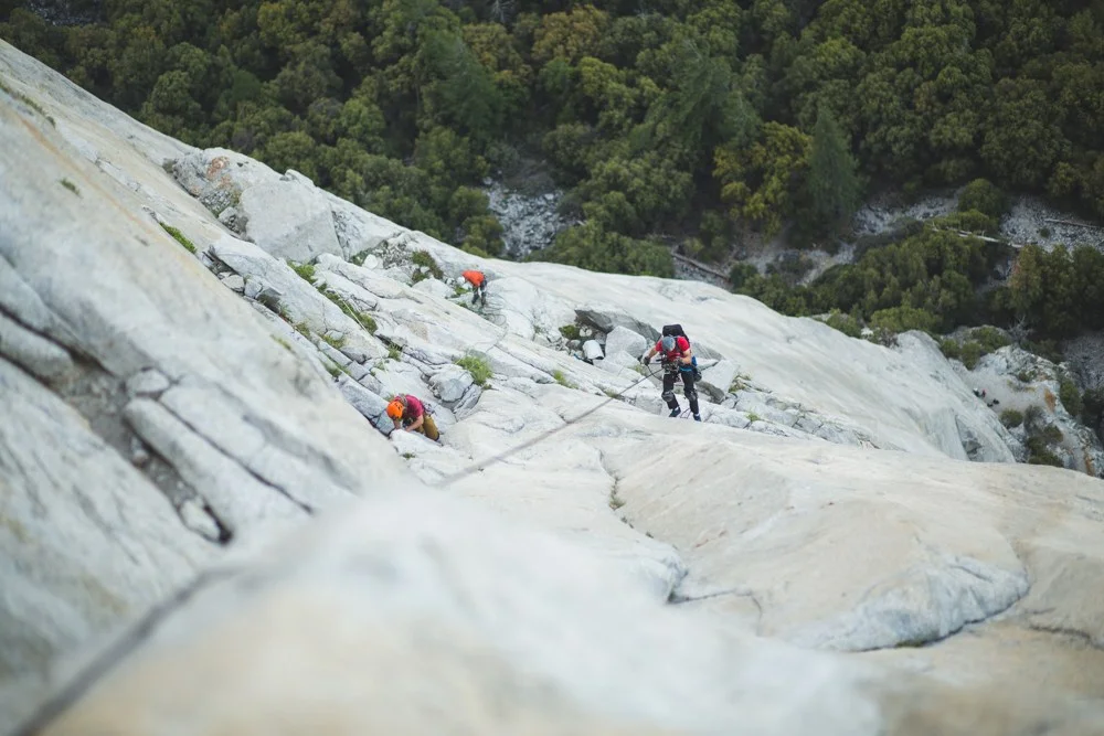 Yours truly, filming on the Salathe Wall of El Capitan. Photo: D Scott Clark