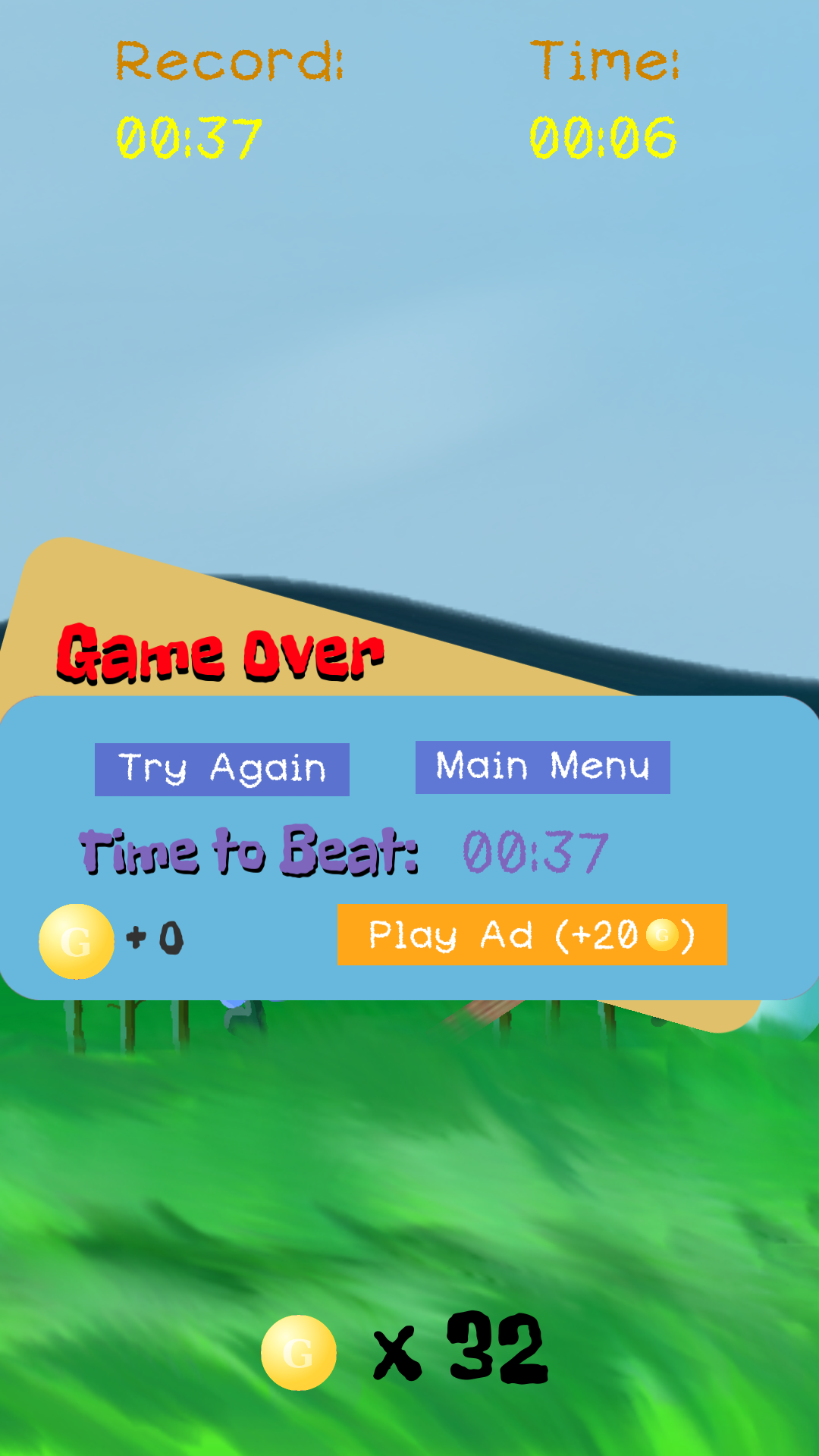 The Game Over Screen