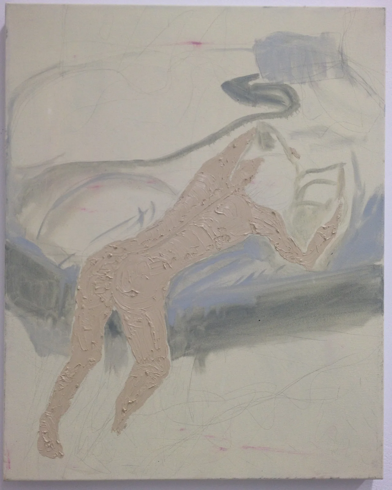 32 x 28 inches, oil and graphite on canvas, 2015