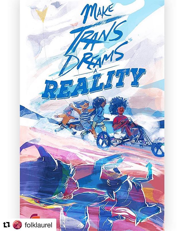 Trans folk deserve to feel safe enough to dream! Love this piece from @folklaurel
・・・
I can finally share this piece I made in collaboration with @collective_effervescence for Trans Day of Resilience! I'm still screaming about the whole thing and I n