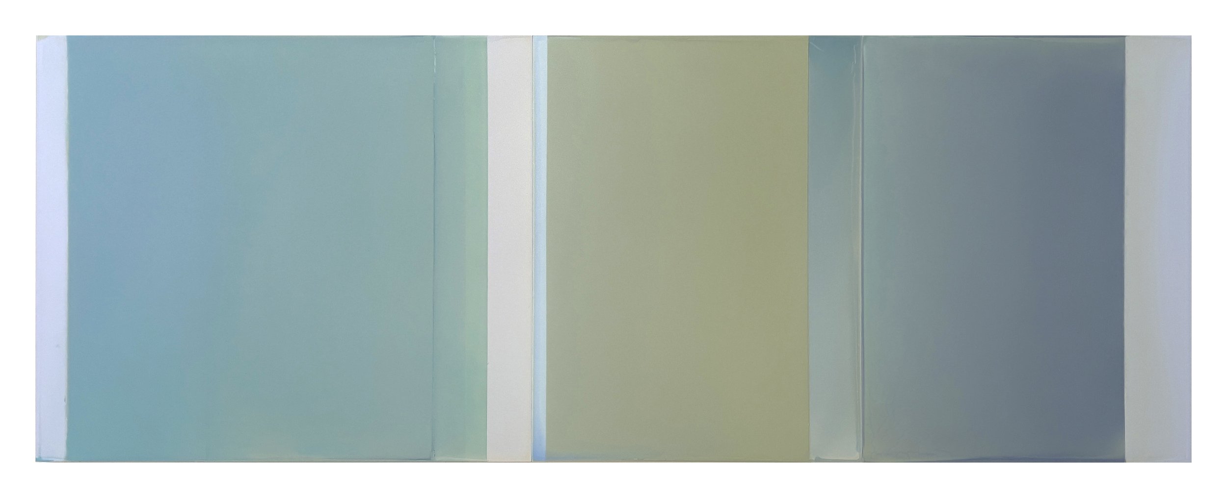   Through the Middle  24” x 65” tinted polymer on Dibond panel 