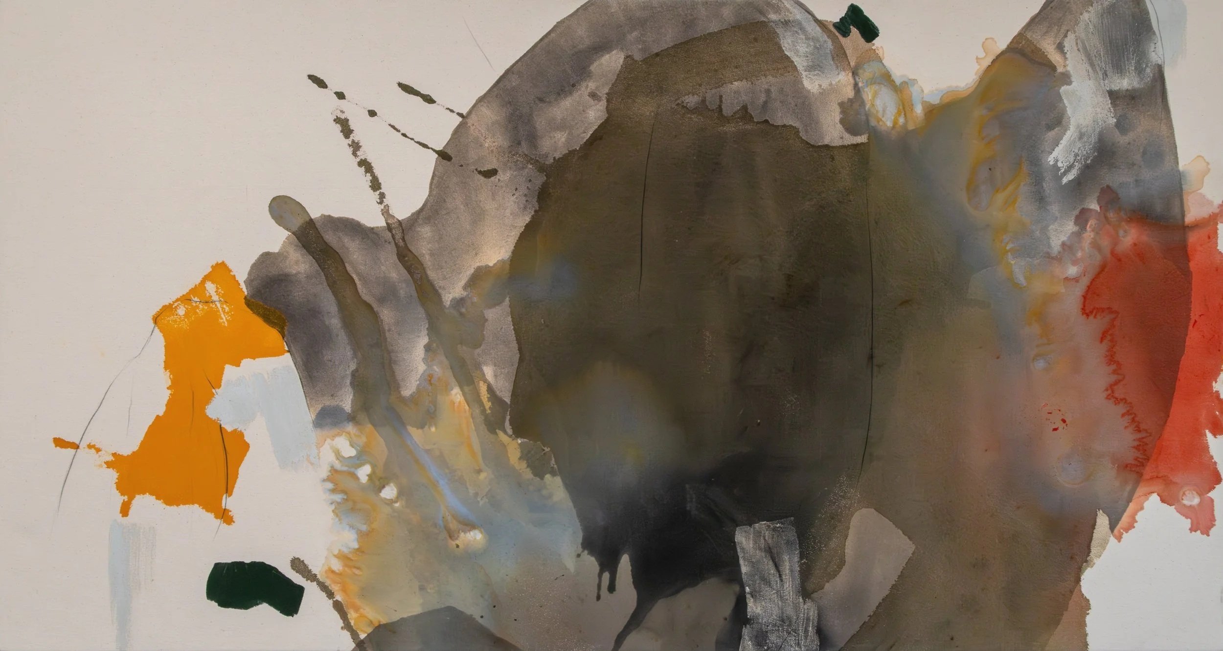   Restorative Artifacts,  2022, acrylic, charcoal, and graphite on canvas, 60×32” 