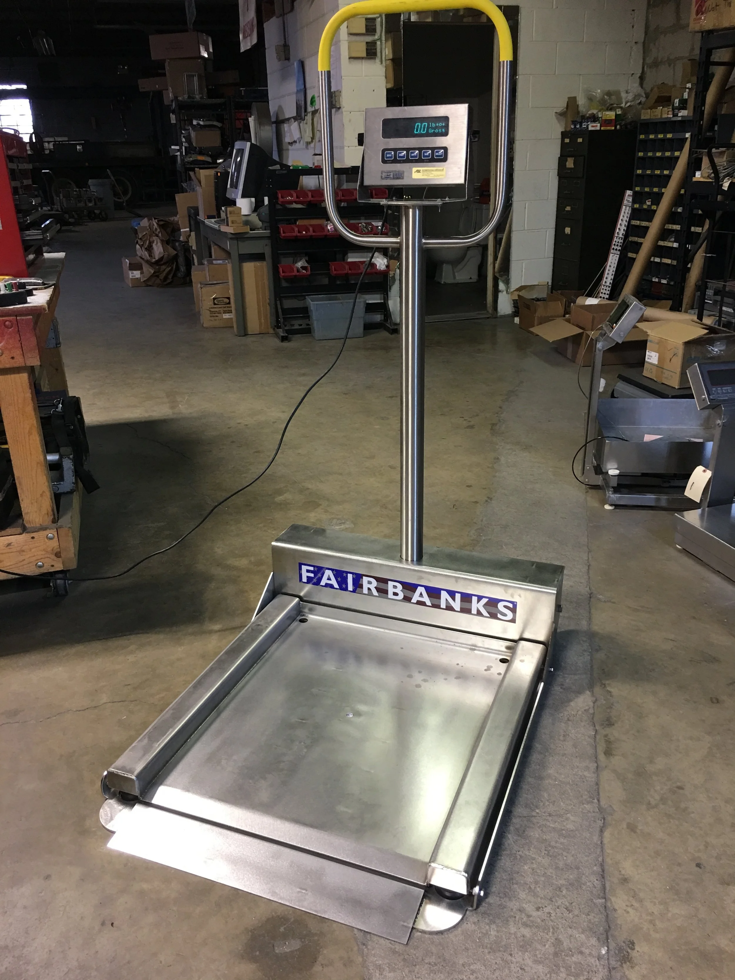Fairbanks Stainless Steel Drum Scale top view