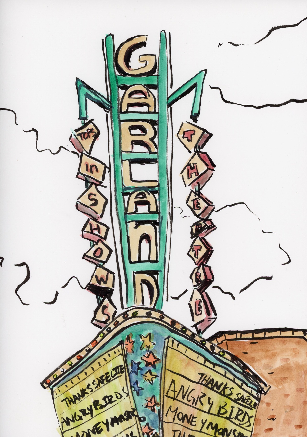 Garland Theater Sketch