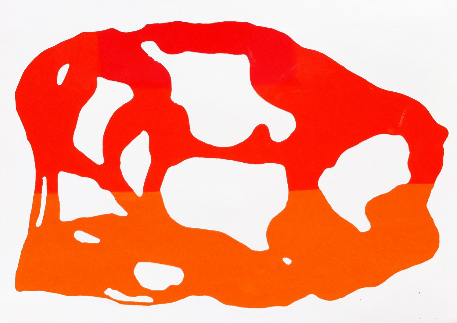 orange two tone # 8 2012 acrylic, enamel, epoxy resin on canvas120 x 173 cm.jpg