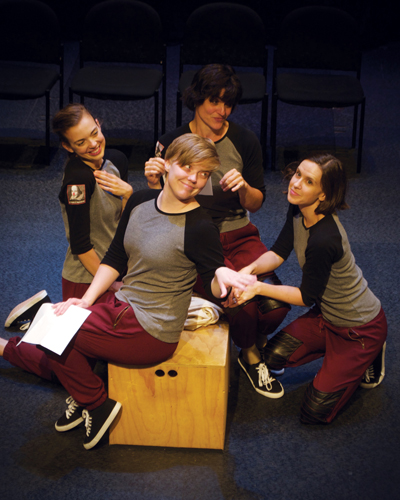 Left to right: Jenna Rossman, Logan Davidson, Lisa Hodsoll, Sabrina Thornton. Photo by: Ashleigh Haddad