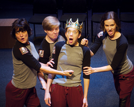 Left to right: Lisa Hodsoll, Logan Davidson, Jenna Rossman, Sabrina Thornton. Photo credit: Ashleigh Haddad