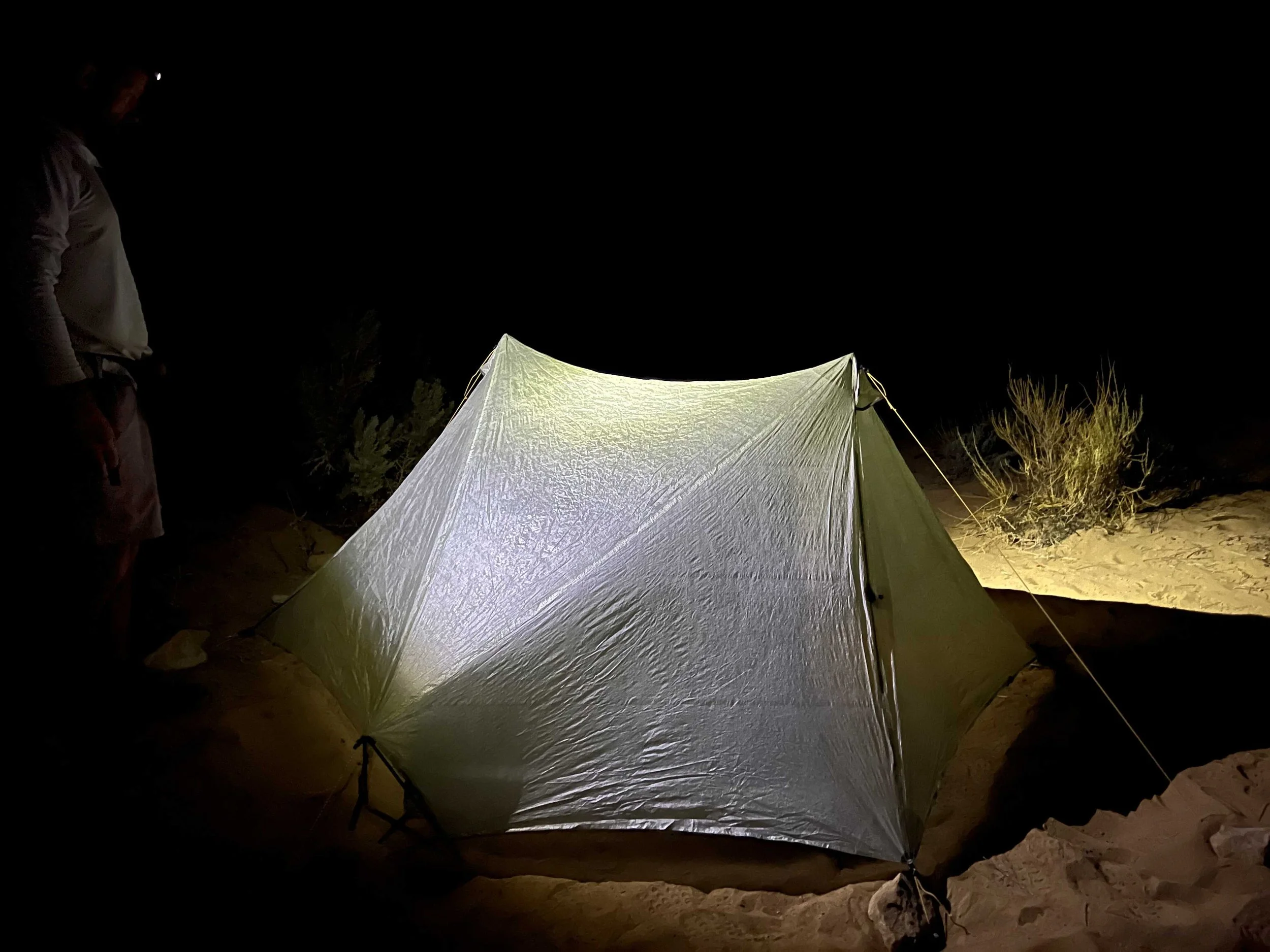  the tent right after Nick set it up 