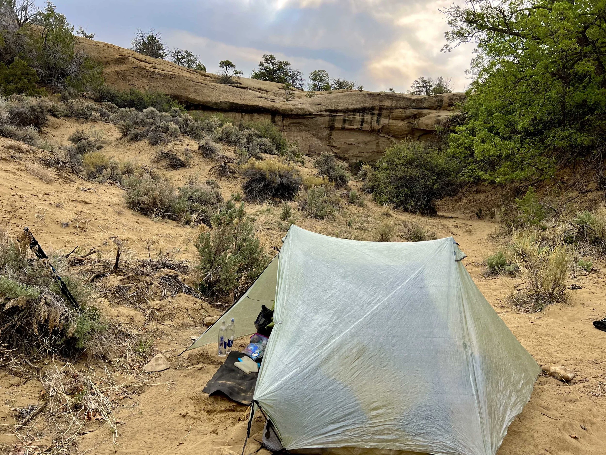  the tent the next morning so we can remember exactly where it was 