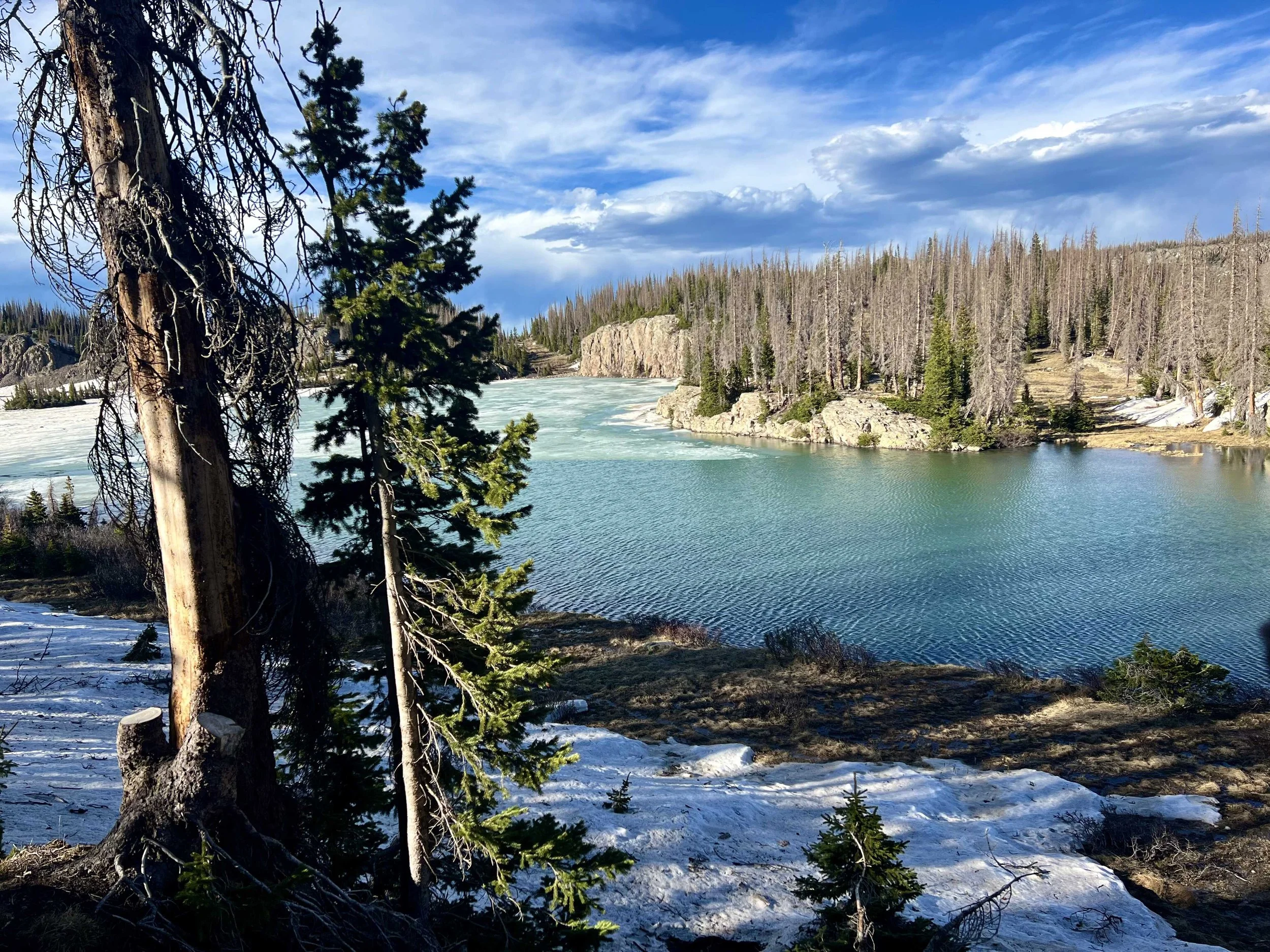  Blue Lake was still half frozen 