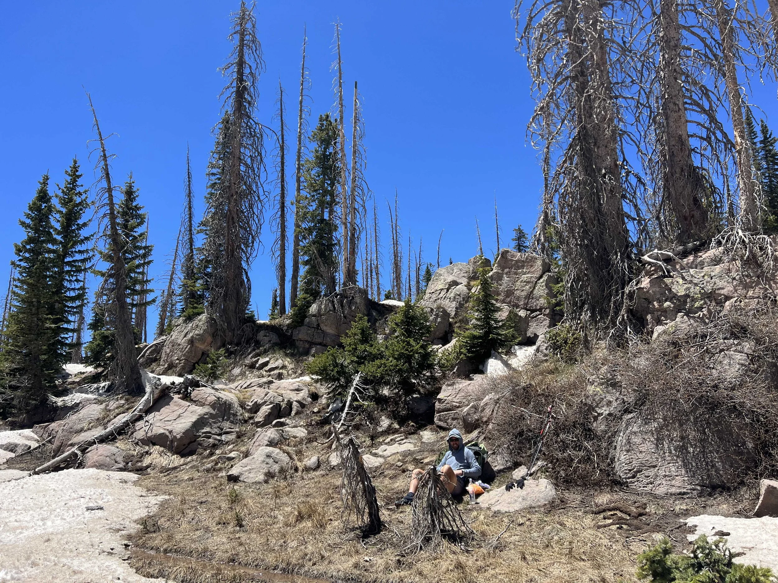  where we took a break before walking on more snow 