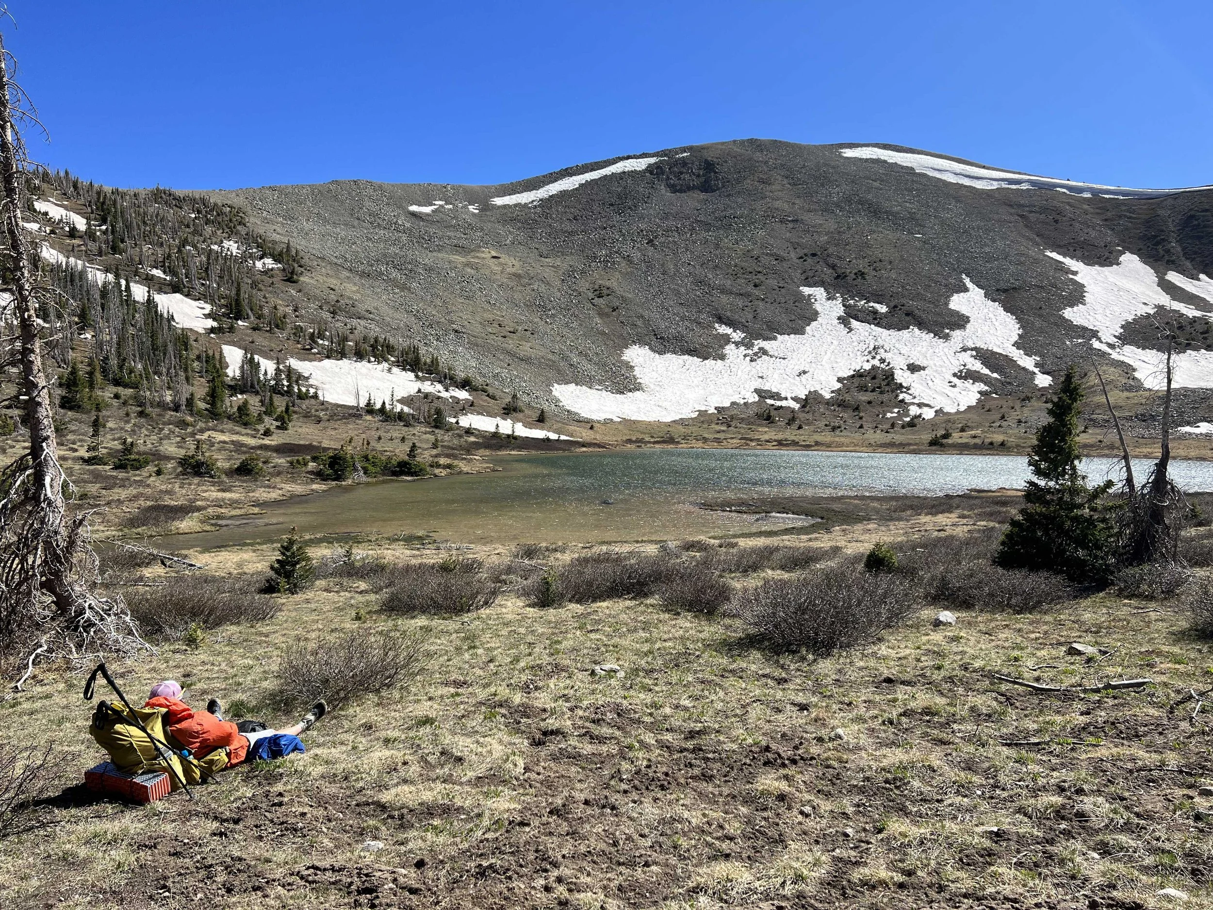  a fellow hiker, enjoying the view 