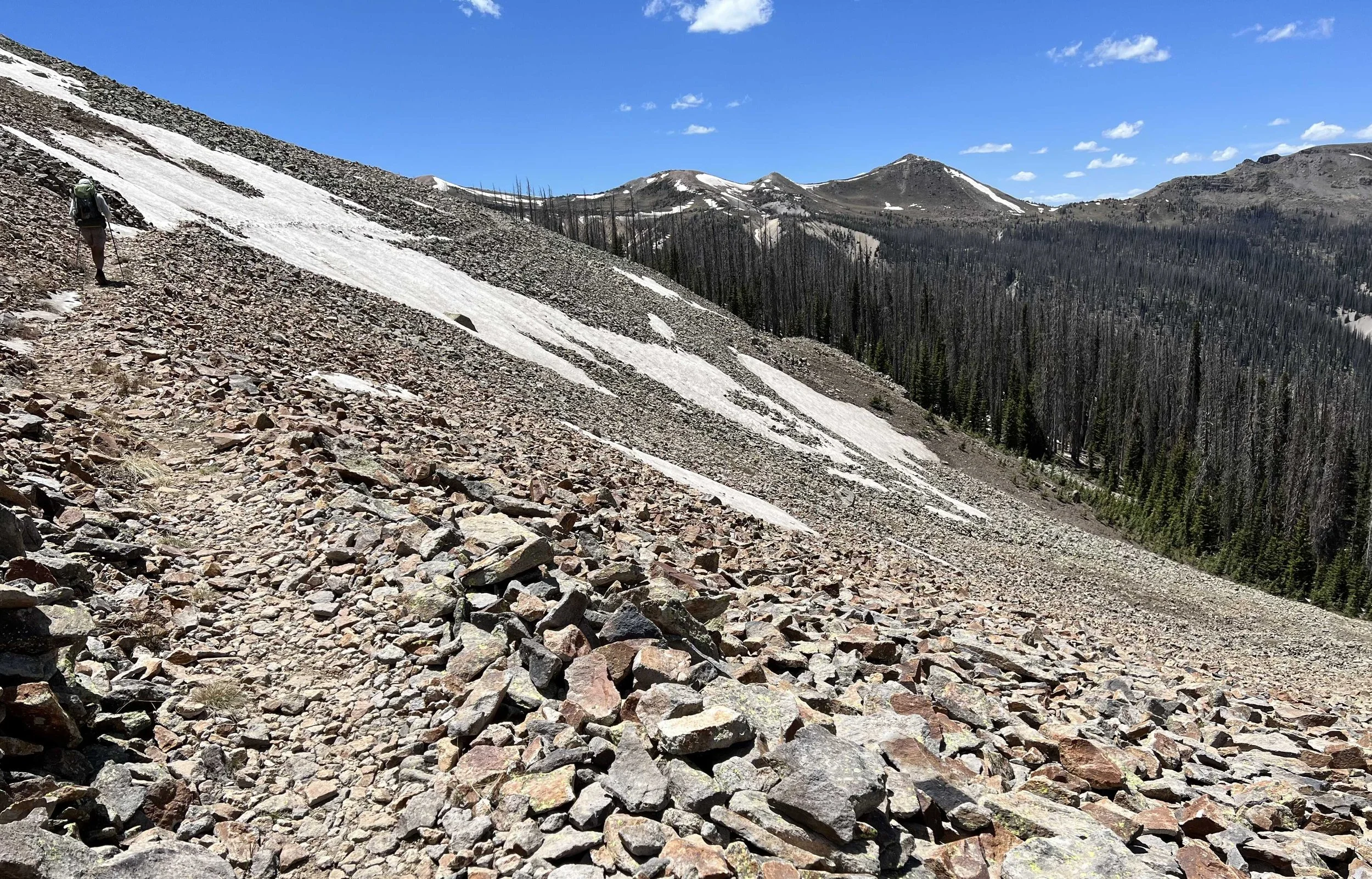  Nick walking ahead of me on the large rocks that aren’t my favorite to hike on 