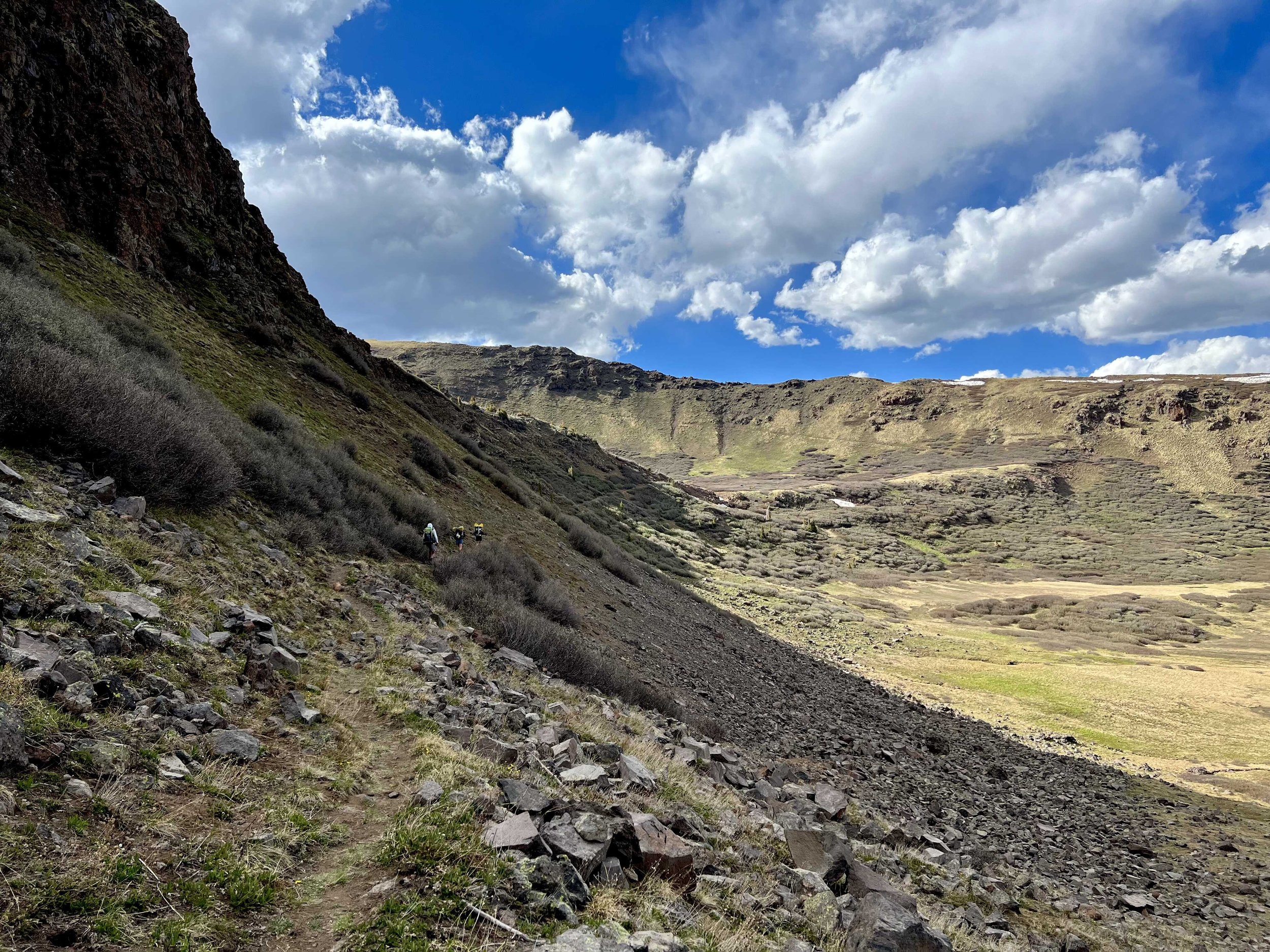  walking behind Nick, Puddles, and Sunny D for the last 3 mile push 