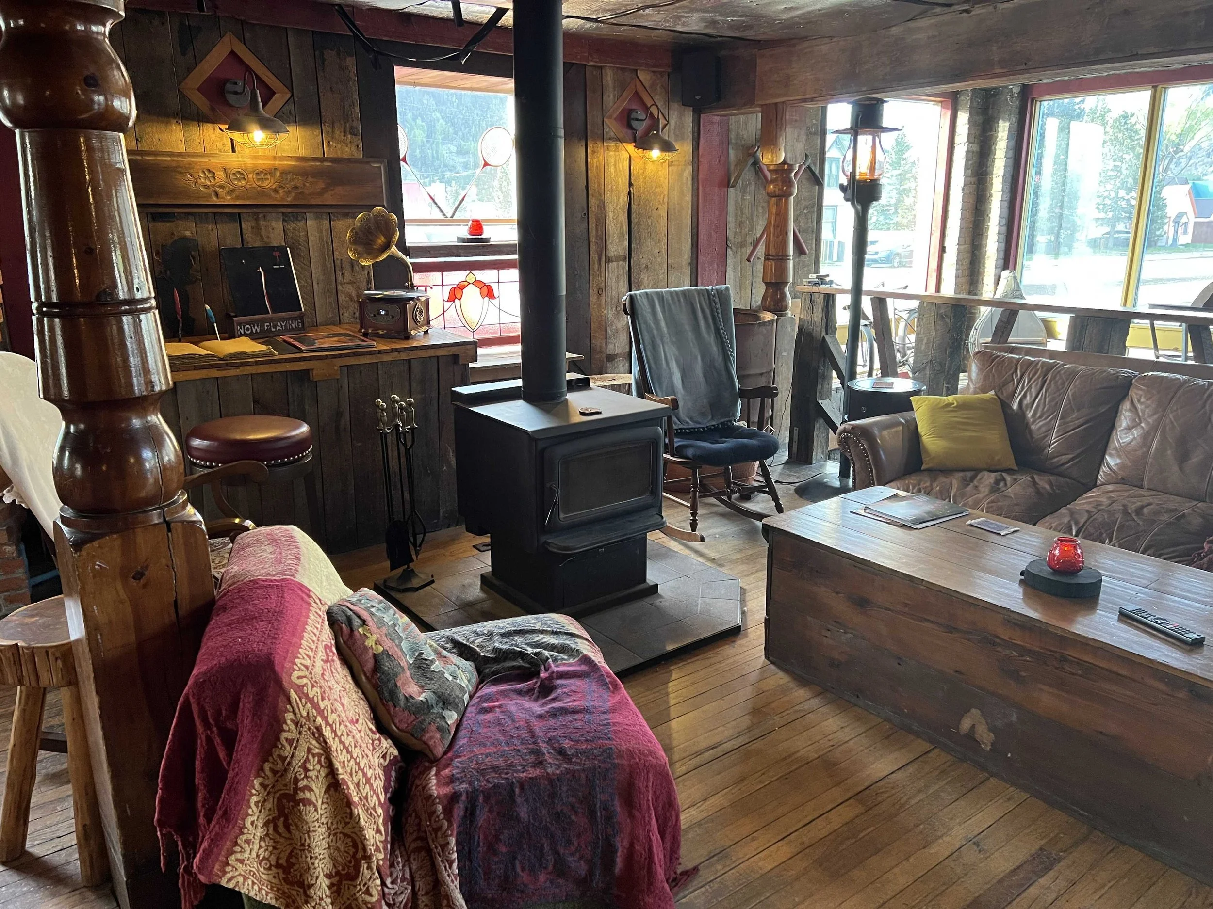  the cozy common area on the first floor 