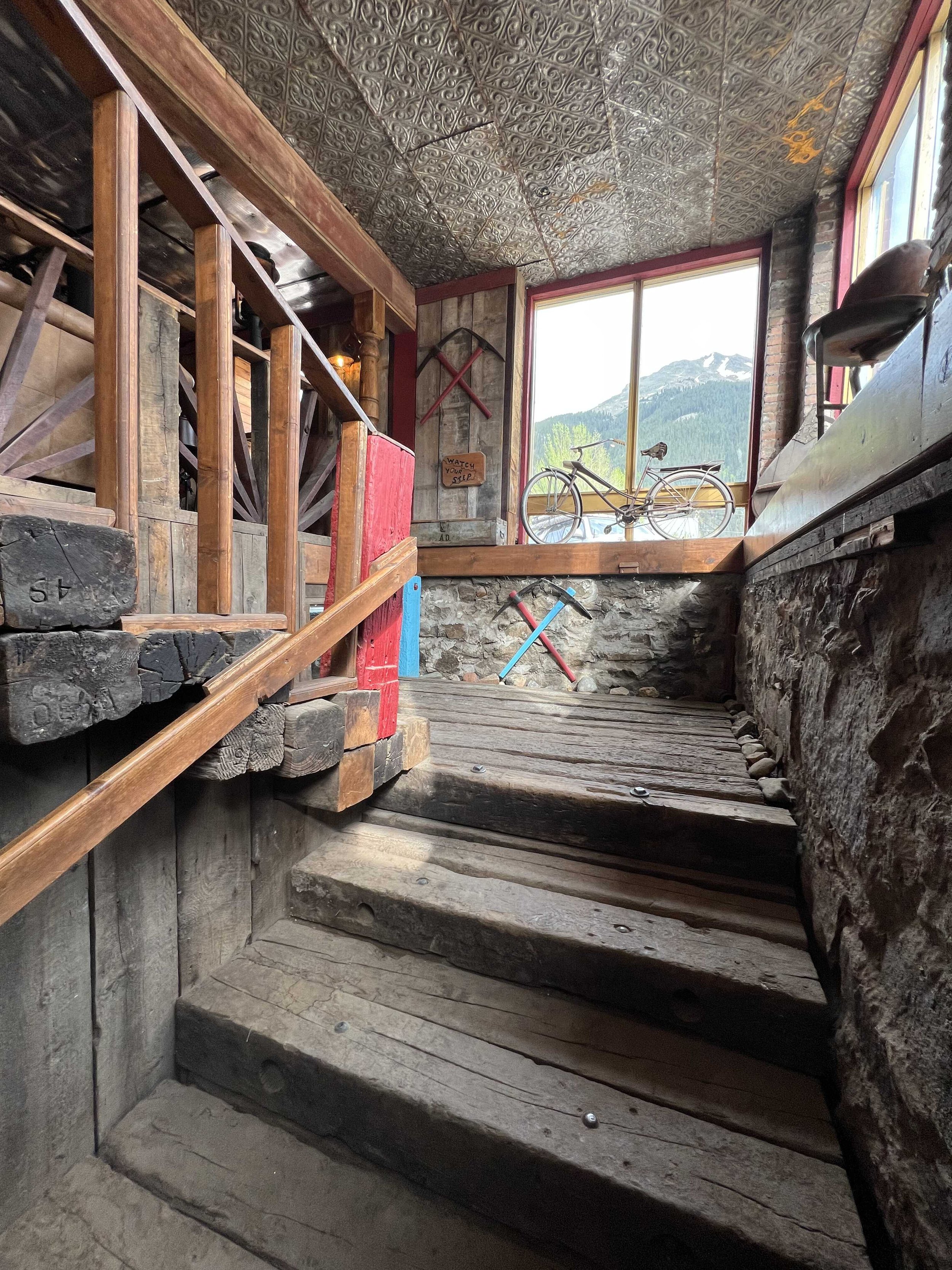  coming up from the basement, which smells wonderfully of old wood 