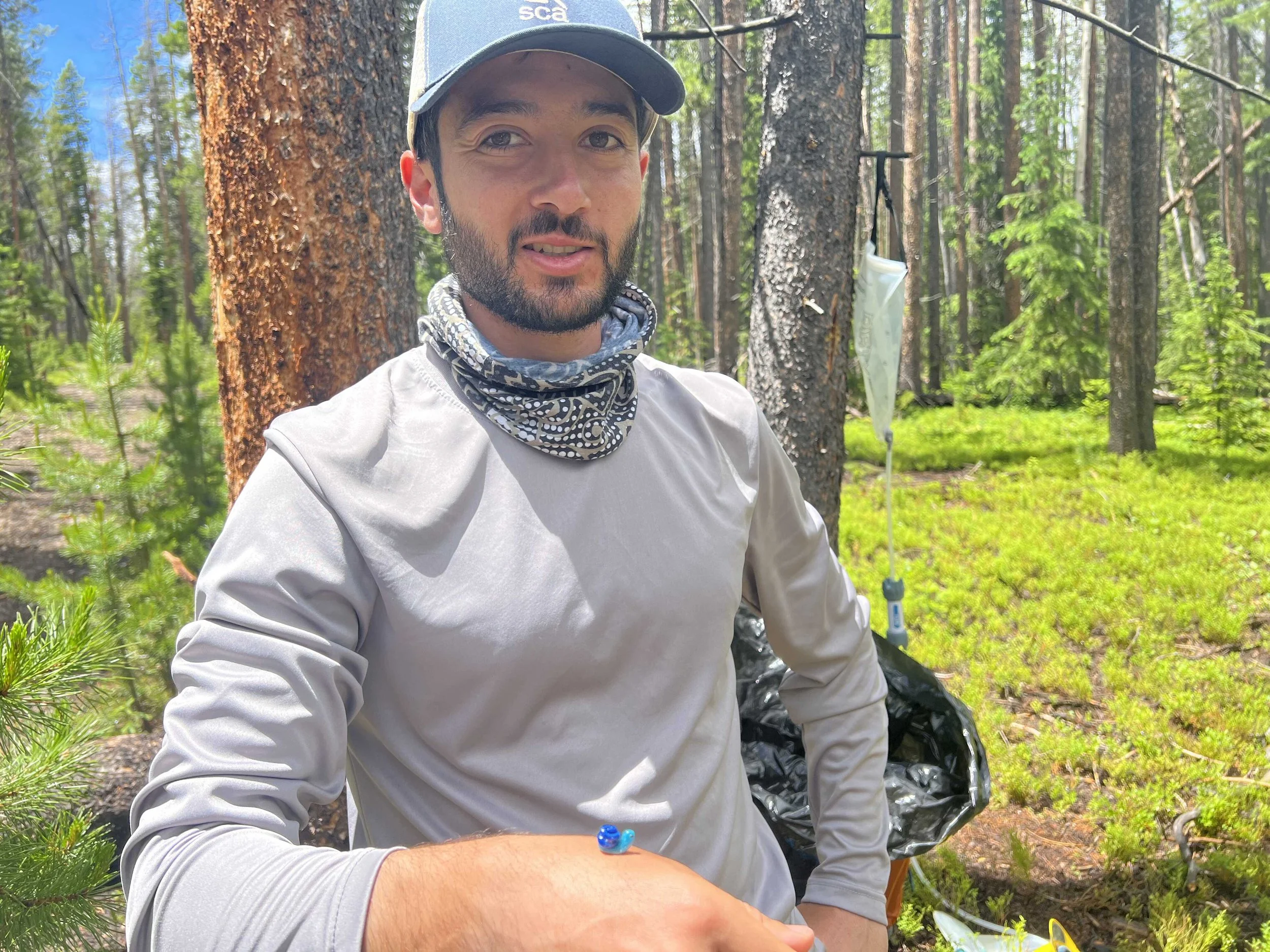  Josh, who was a little further down the trail from Katie and Alejandro, also working on removing blowdowns from the trail 