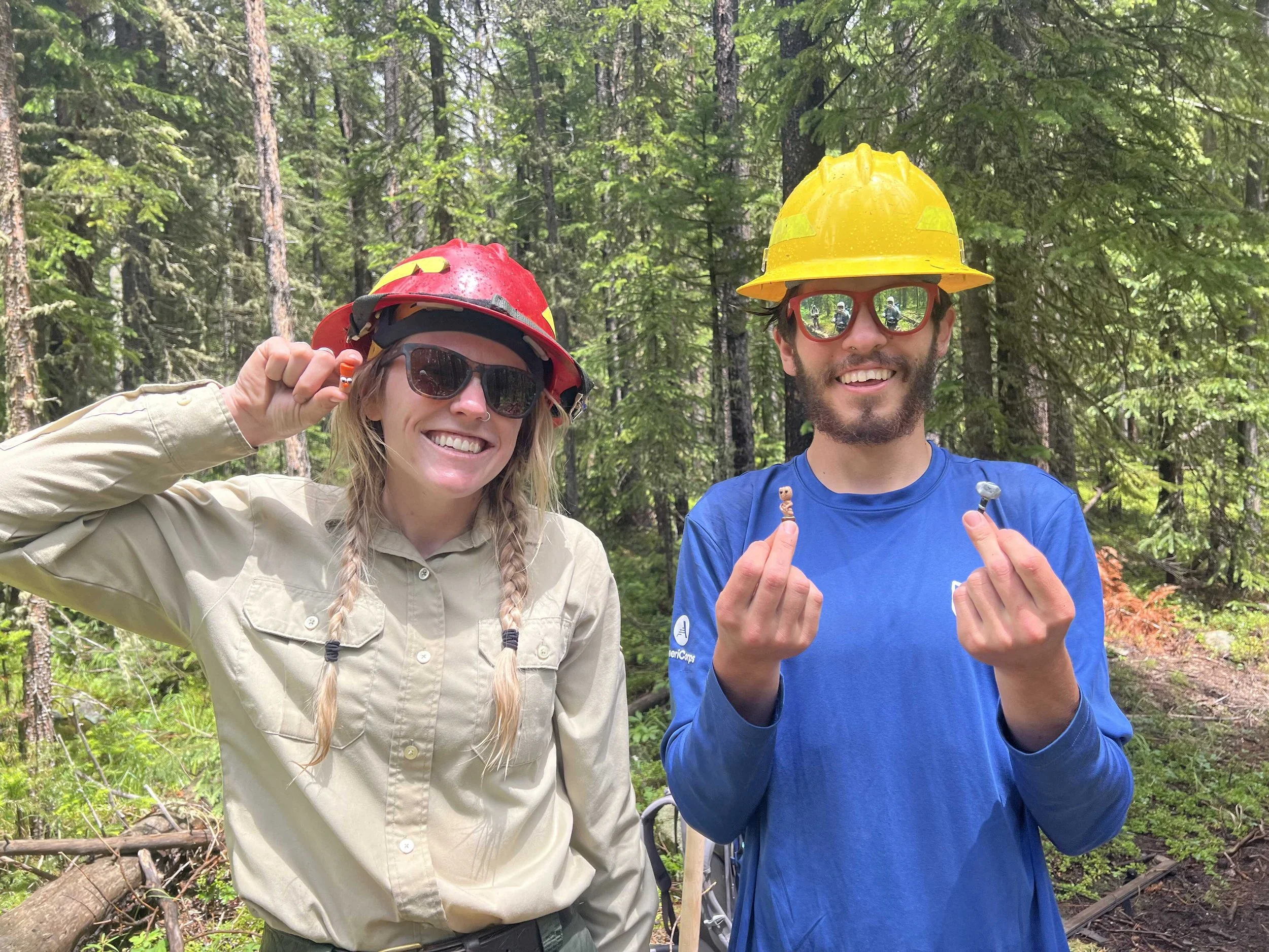  Katie and Alejandro, removing blowdowns from the trail 