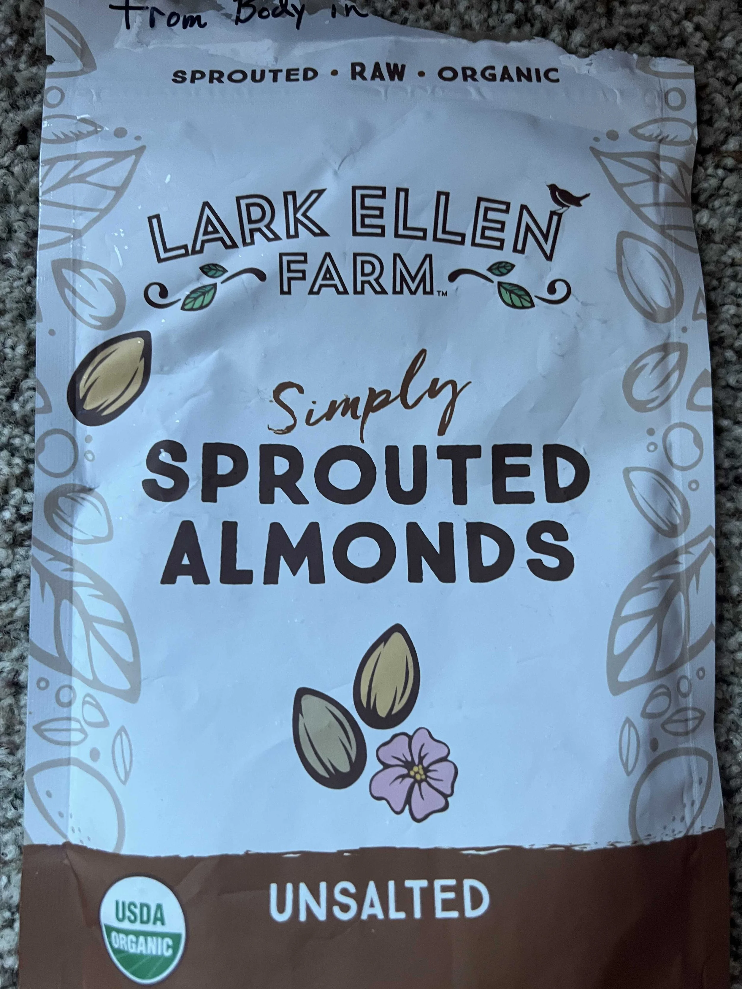  these almonds from my Body in Balance ohana are most excellent and I’m happy that Mary included them in this resupply! 