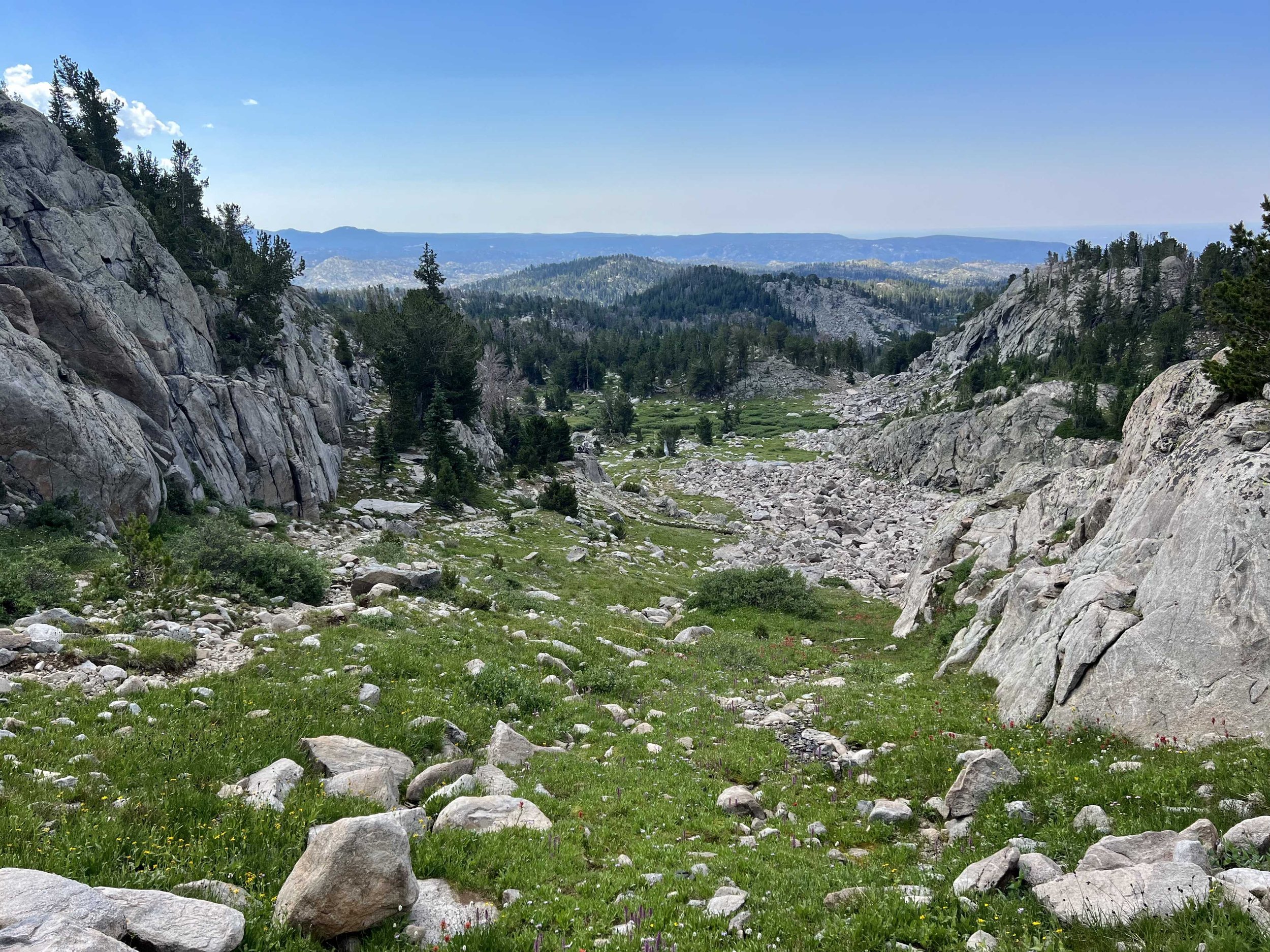  looking down after the climb to Hat Pass 